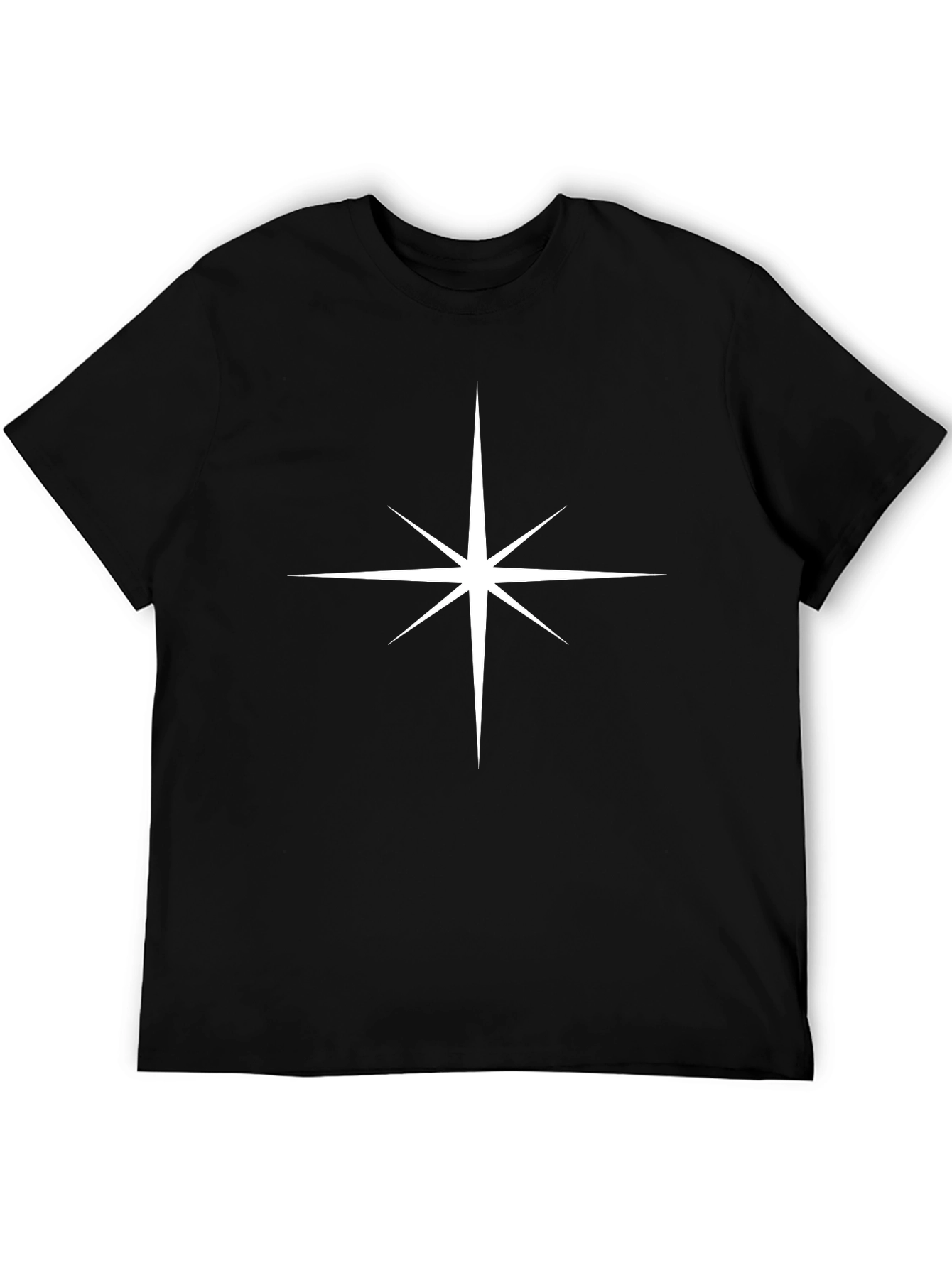 Star Graphic Black Cotton T-Shirt