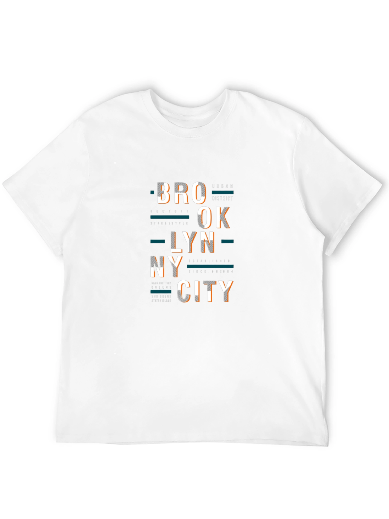 Brooklyn City Graphic Print Crew Neck T-Shirt