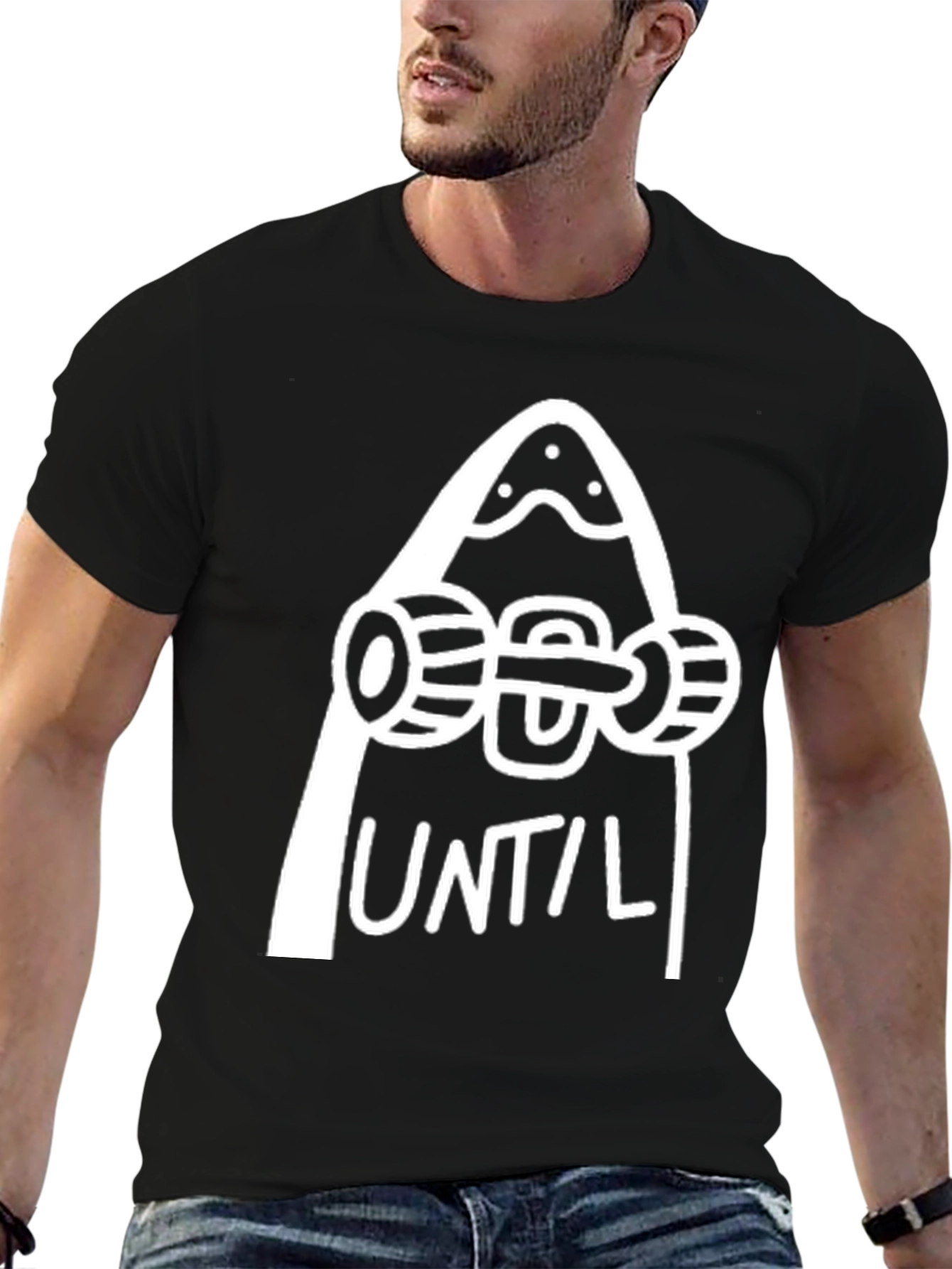 Skateboard Until Graphic Tee - Black Cotton T-Shirt