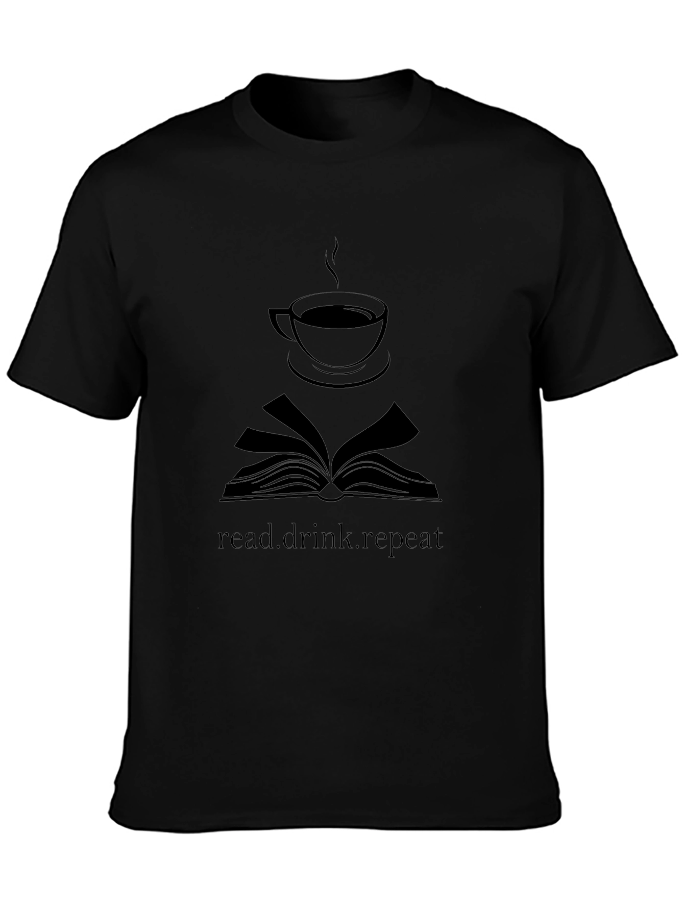 Read Drink Repeat Black T-Shirt
