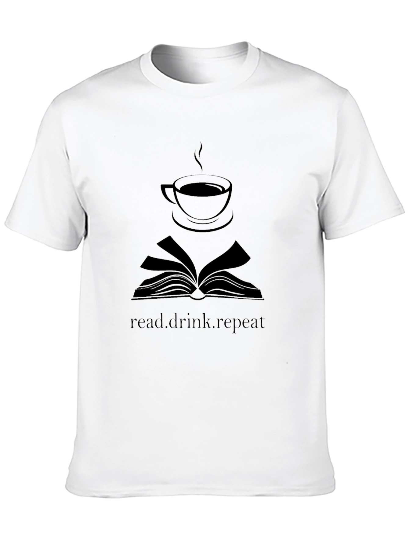Read Drink Repeat Black T-Shirt
