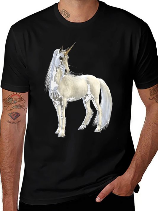 Unicorn Graphic Tee - Black Cotton Comfort