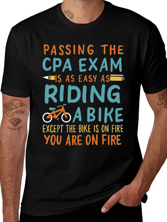 CPA Exam Bike On Fire T-Shirt