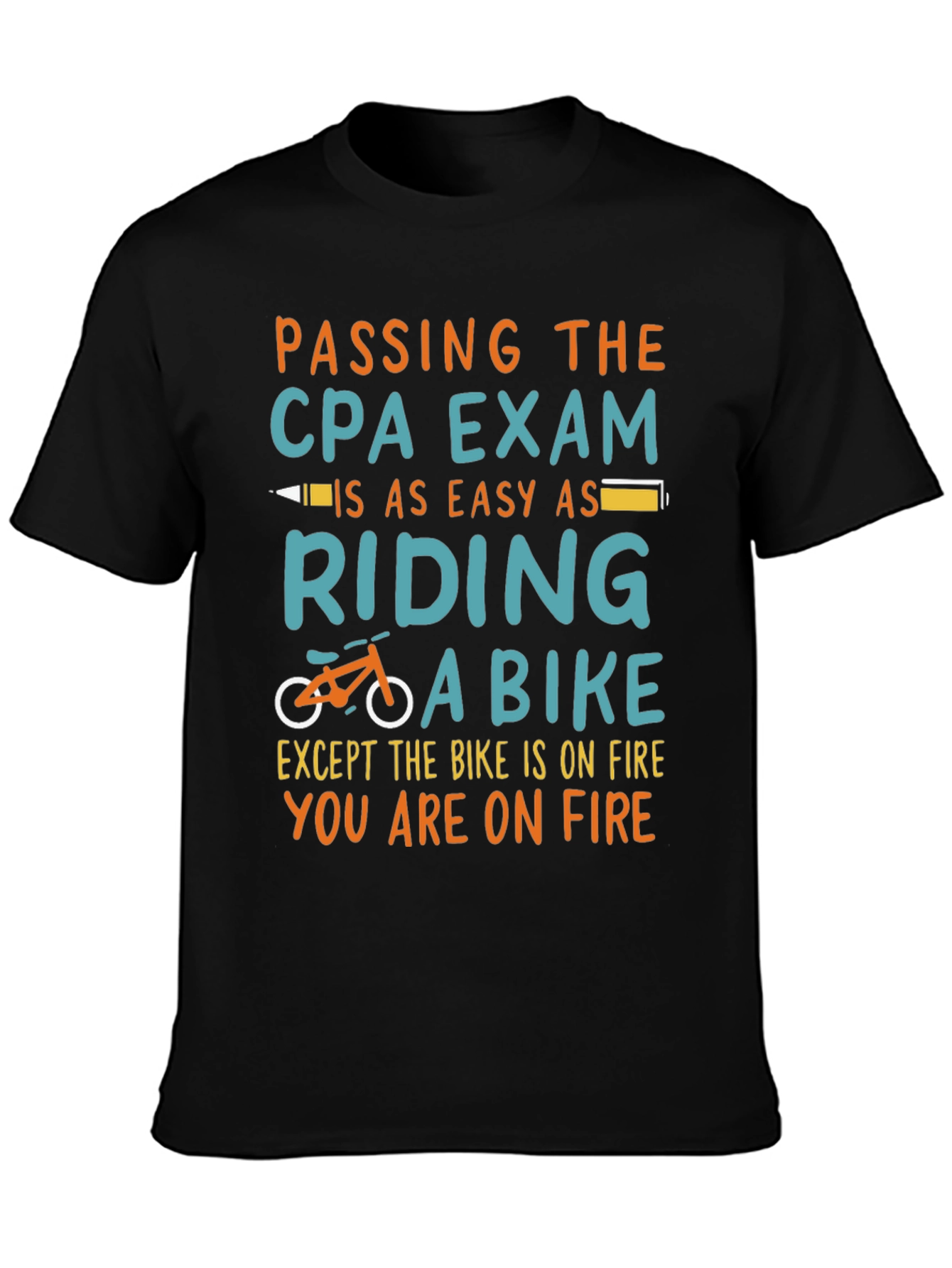 CPA Exam Bike On Fire T-Shirt