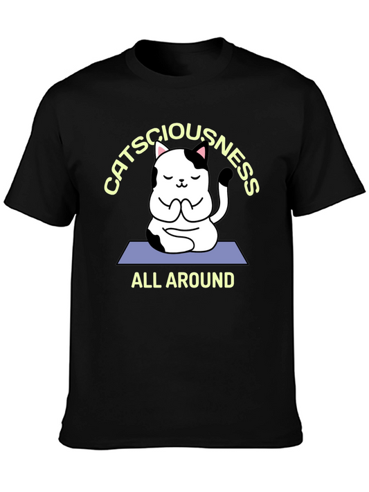 Catsciousness T-Shirt - Meditation Cat Tee