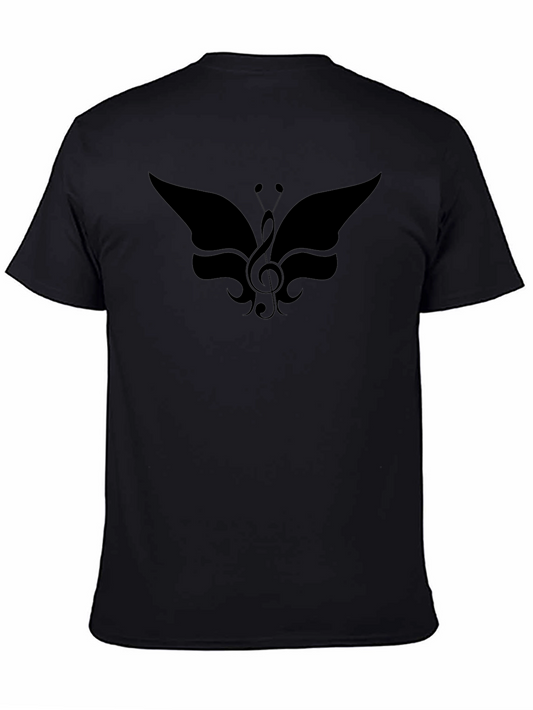 Butterfly Treble Clef Graphic Tee - Black
