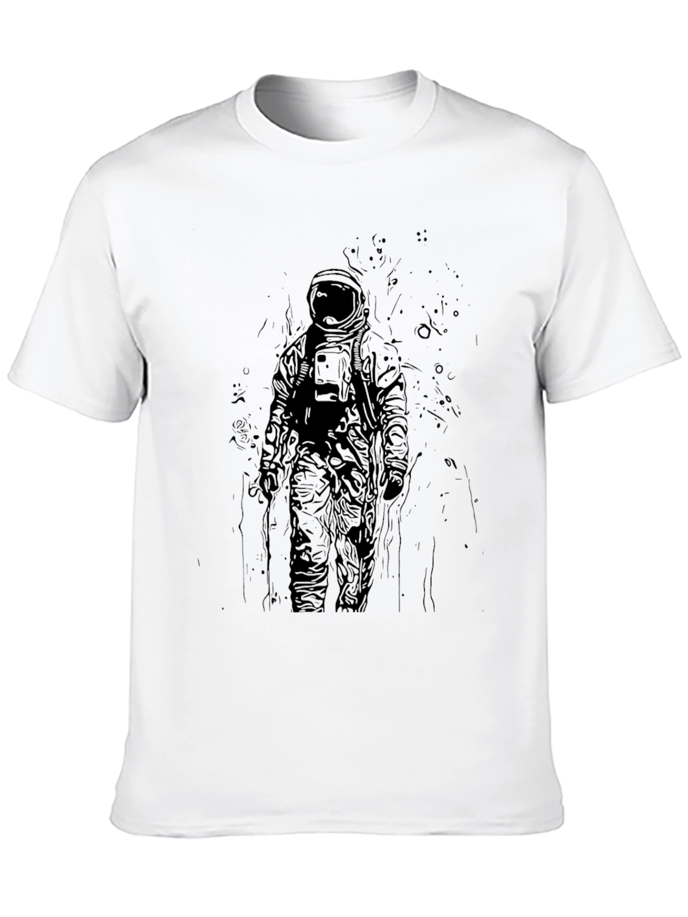 Astronaut Graphic Tee - Dark Spaced Out Design