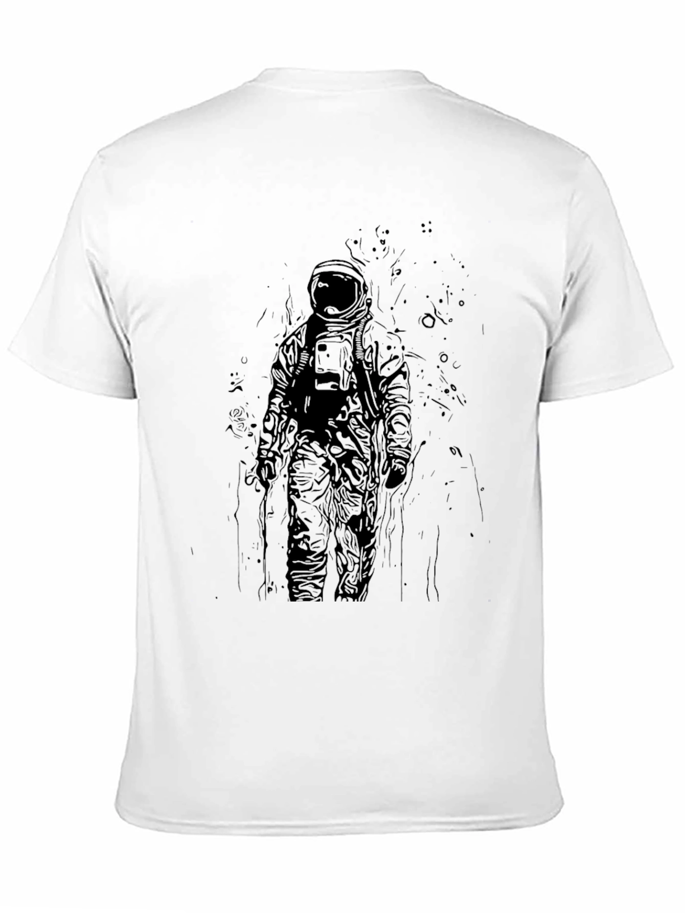 Astronaut Graphic Tee - Dark Spaced Out Design