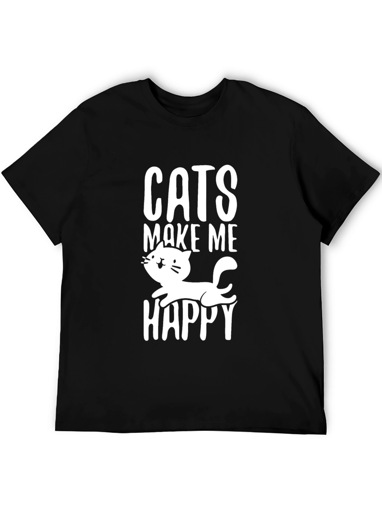 Cats Make Me Happy Graphic T-Shirt