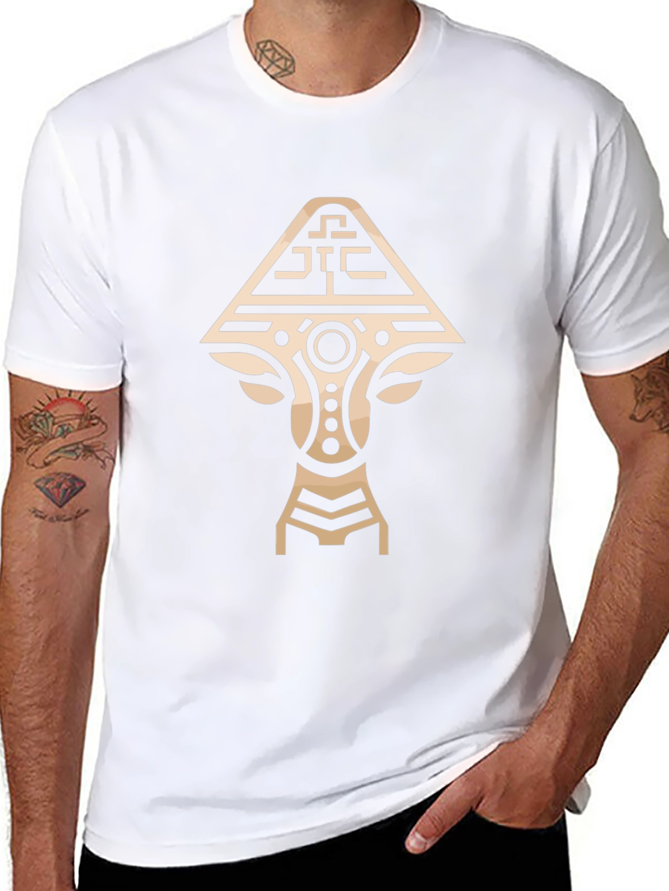 Tribal Art Graphic Tee - Unique Design