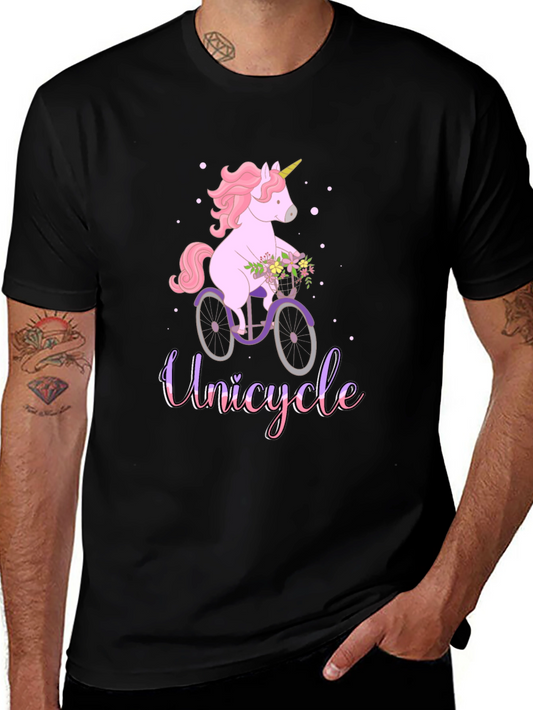 Unicycle Unicorn T-Shirt - Cute Graphic Tee