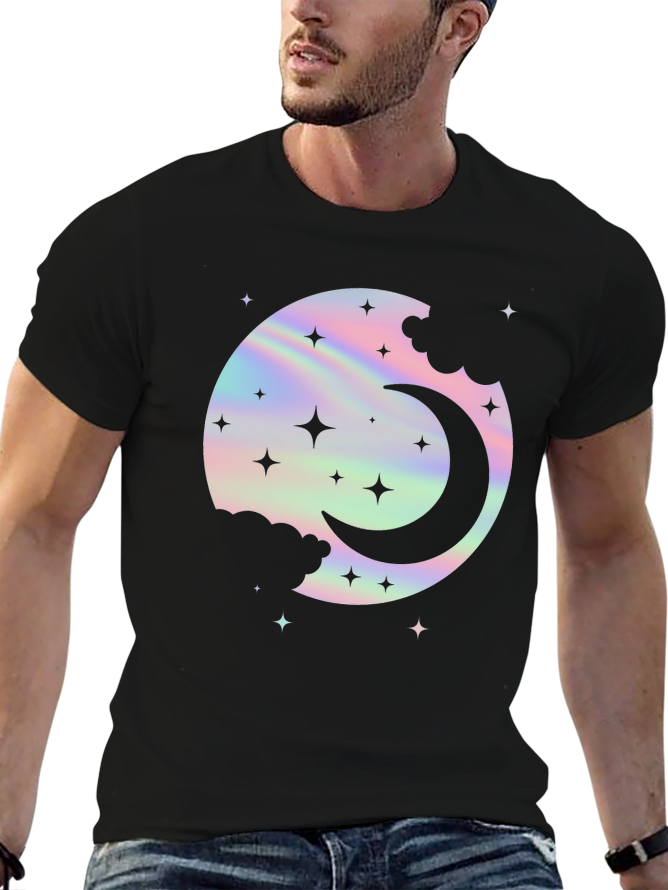 Celestial Moon & Stars Graphic Tee
