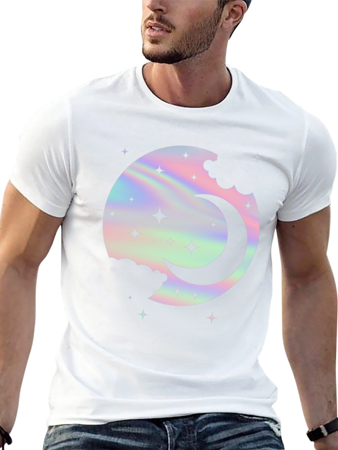 Celestial Moon & Stars Graphic Tee