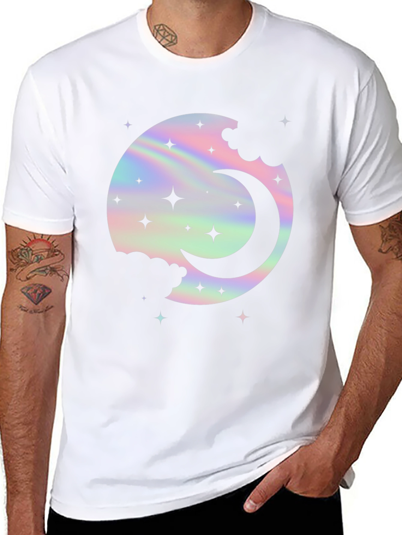 Celestial Moon & Stars Graphic Tee