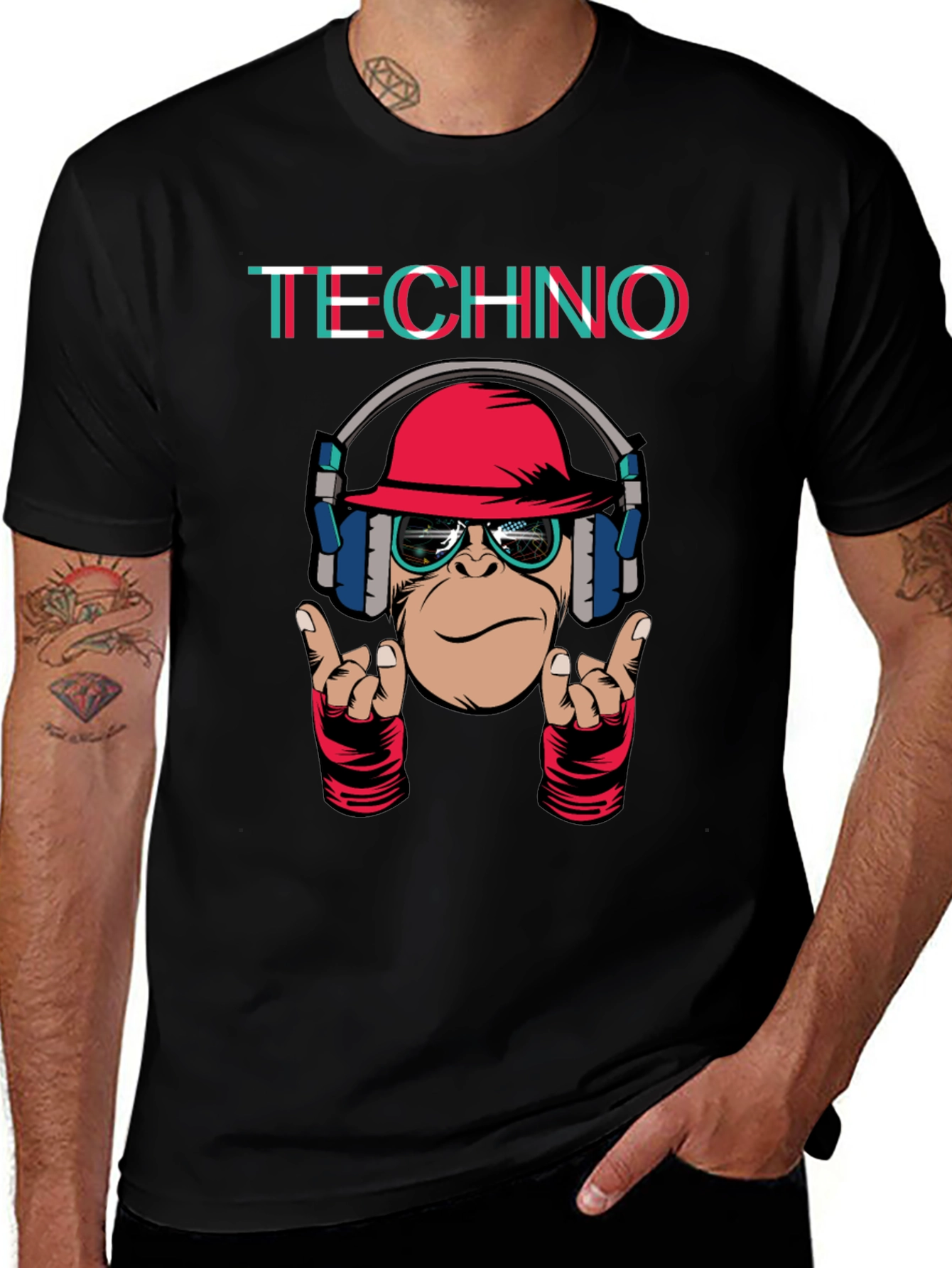 Techno Monkey Graphic T-Shirt