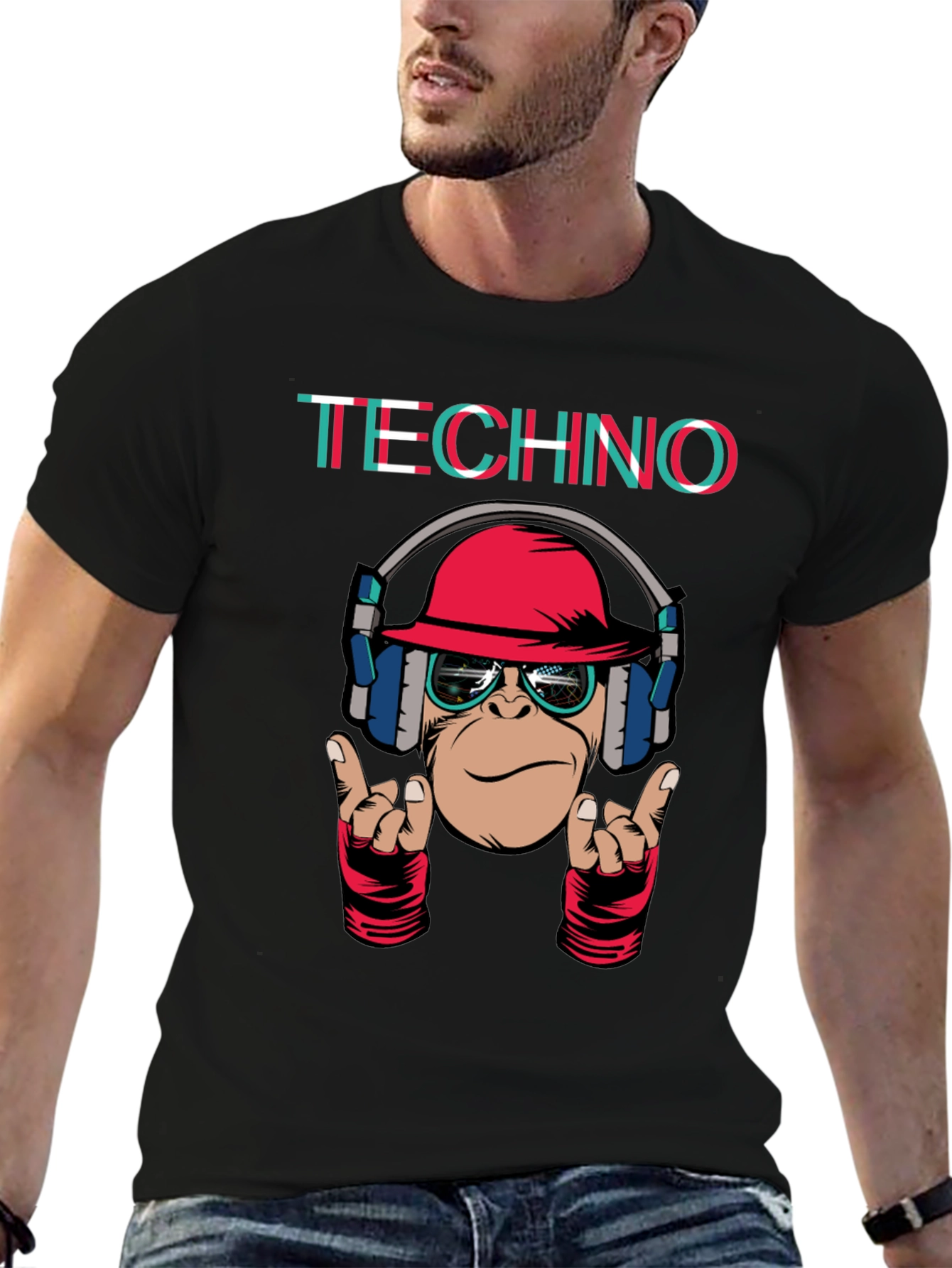 Techno Monkey Graphic T-Shirt
