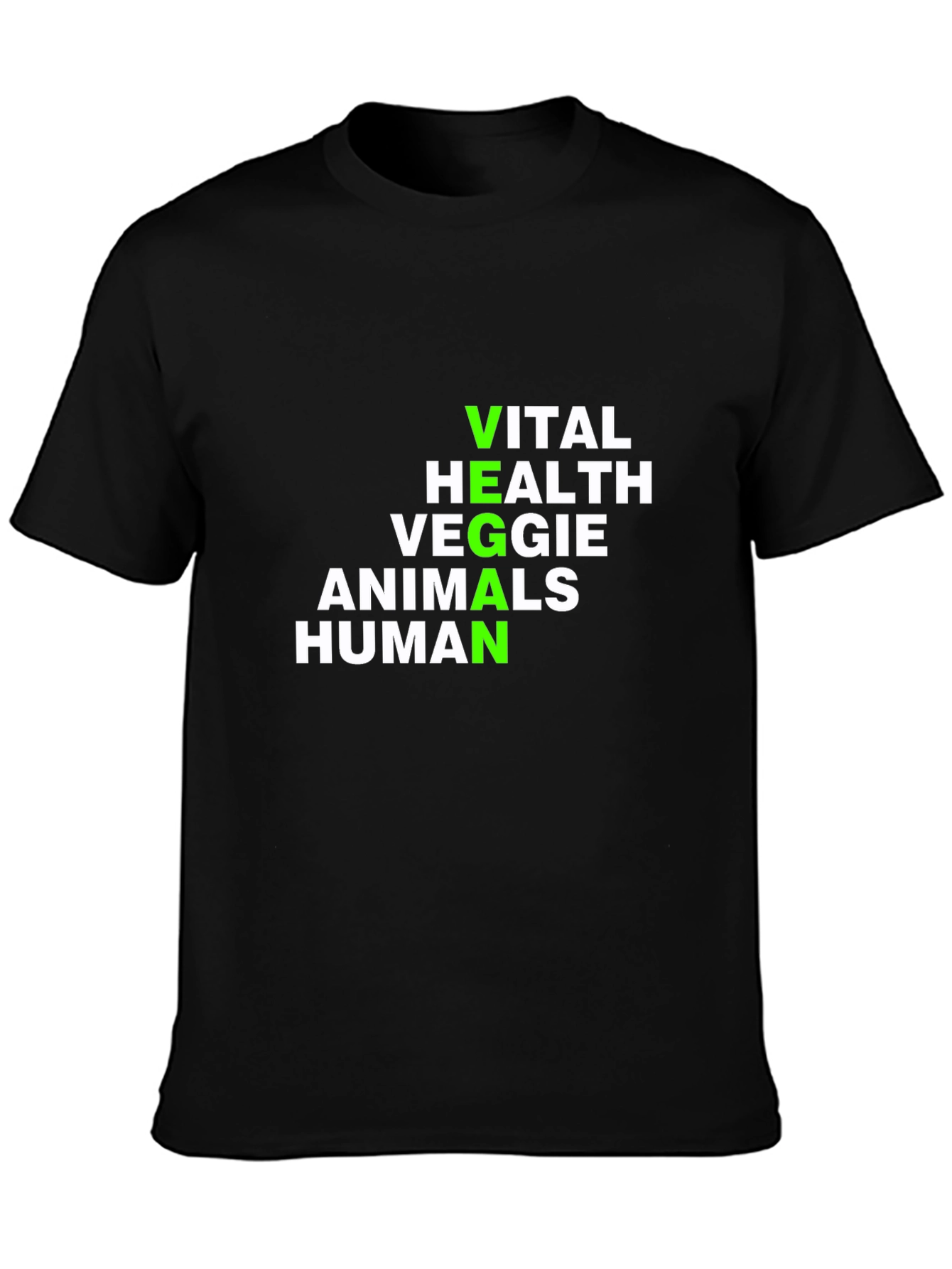 Vegan Definition T-Shirt - Vital Health Veggie Animals Human