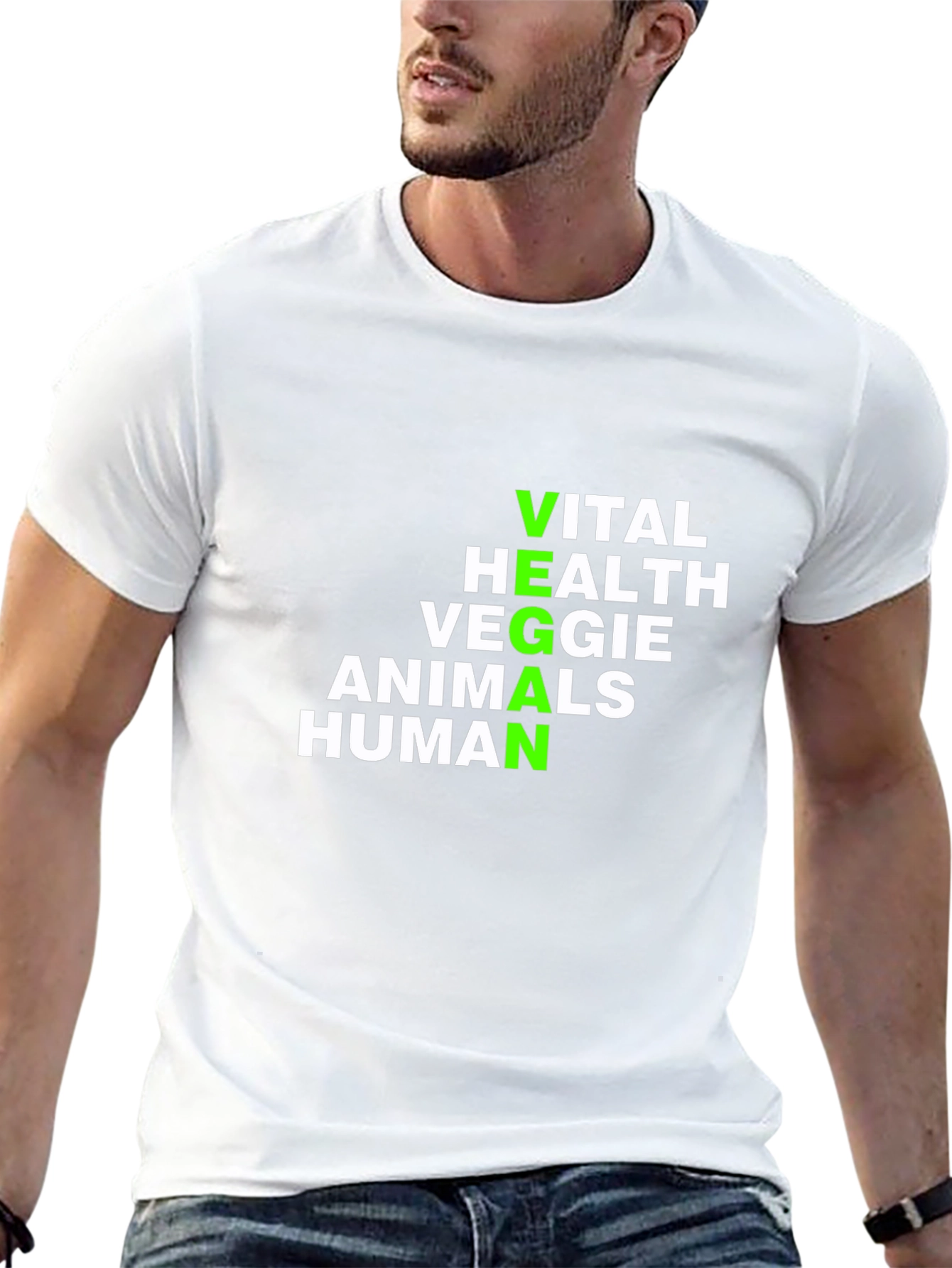 Vegan Definition T-Shirt - Vital Health Veggie Animals Human