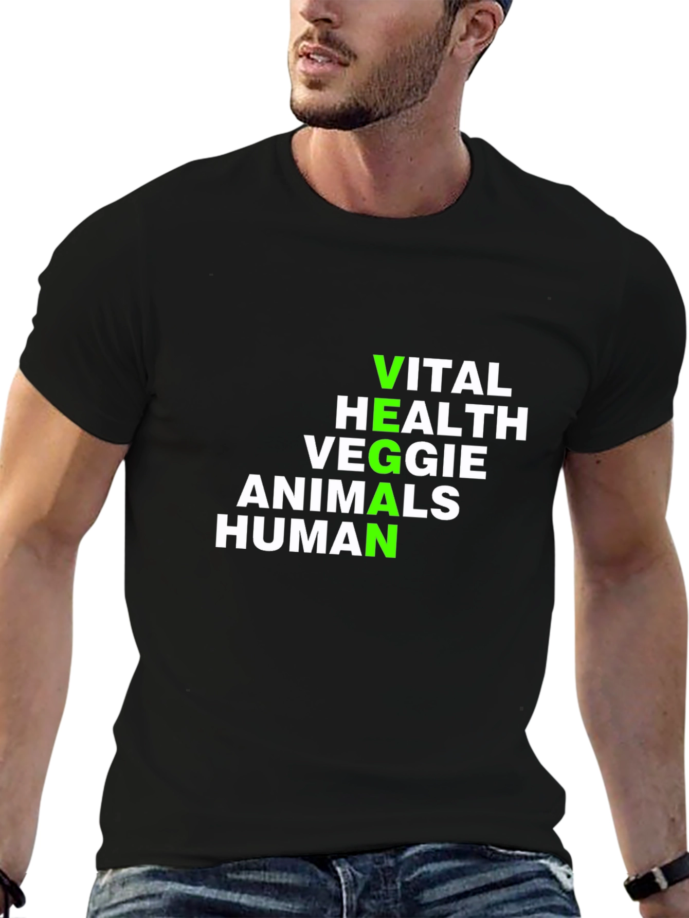 Vegan Definition T-Shirt - Vital Health Veggie Animals Human