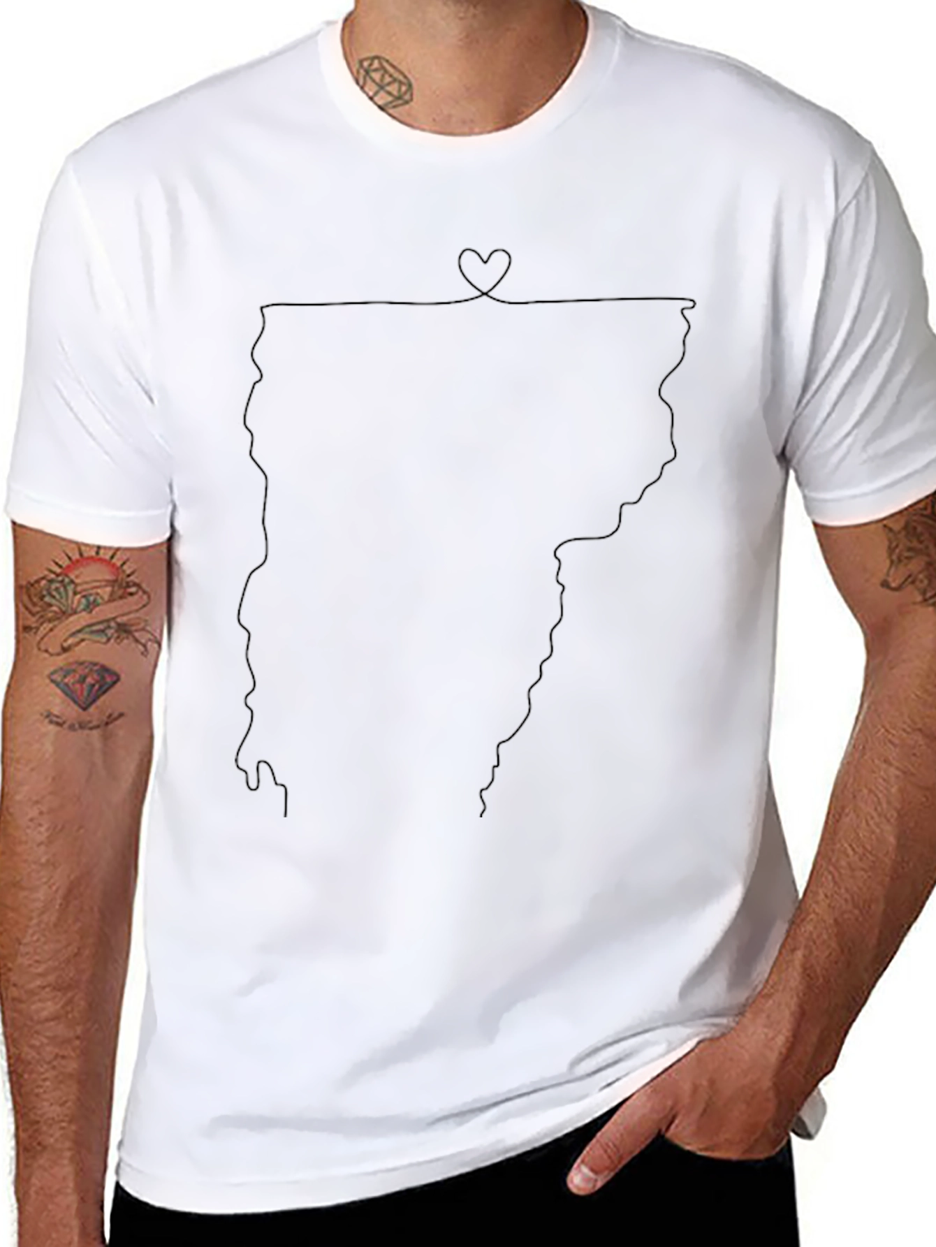 Vermont State Heart T-Shirt
