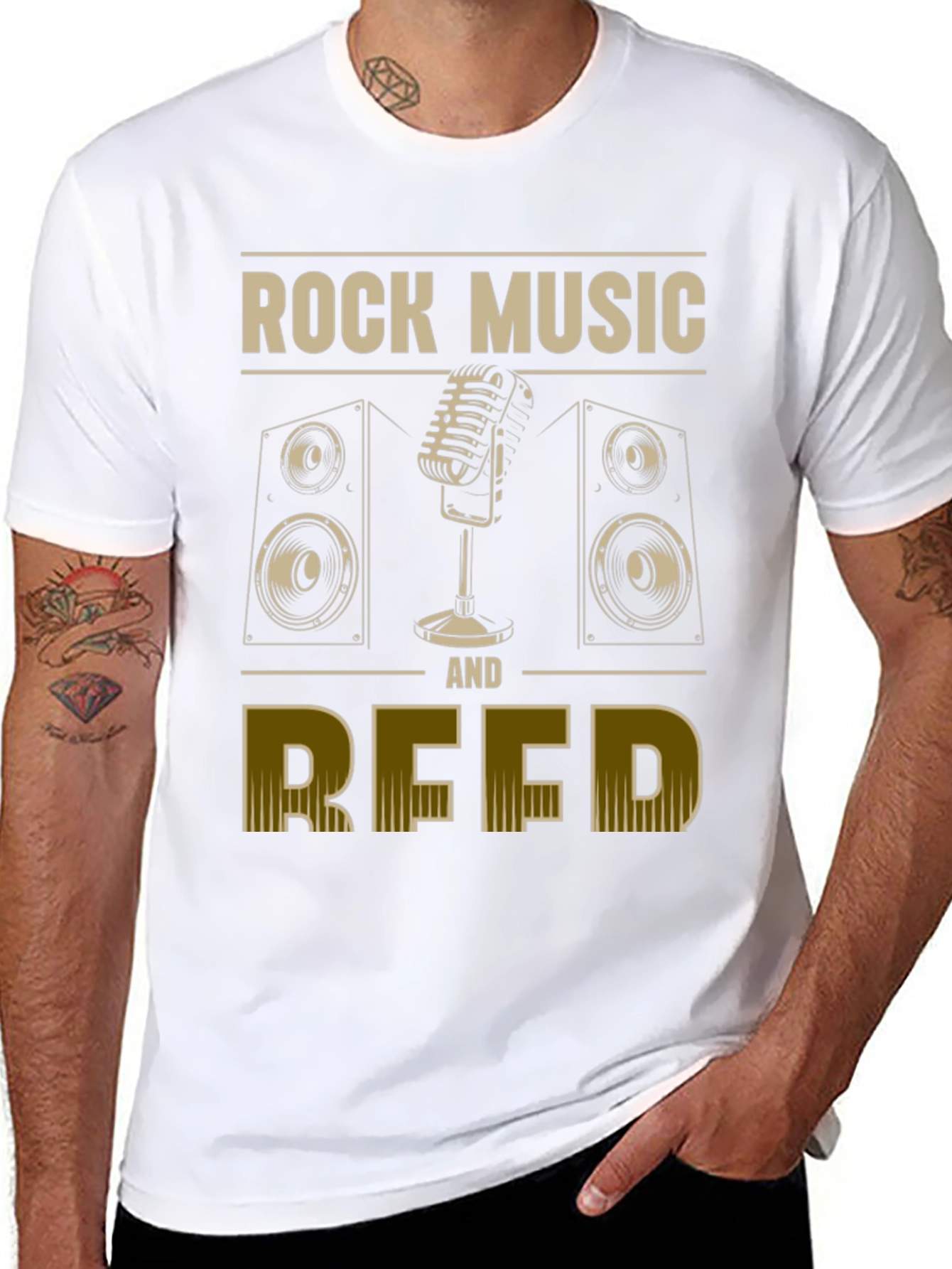 Rock Music and Reed Graphic T-Shirt