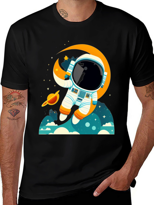 Astronaut Space Adventure Graphic T-Shirt