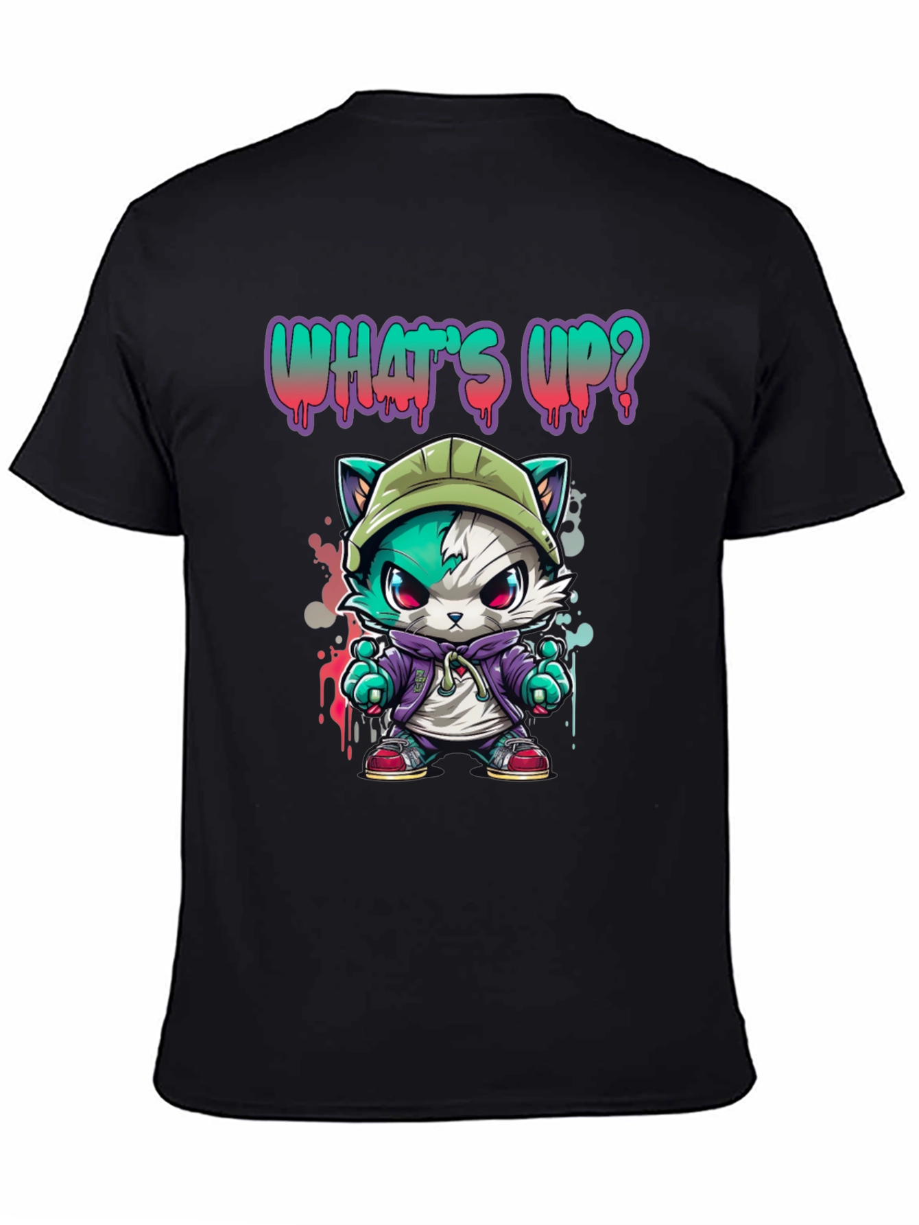 Cool Cat Graffiti T-Shirt - Urban Style