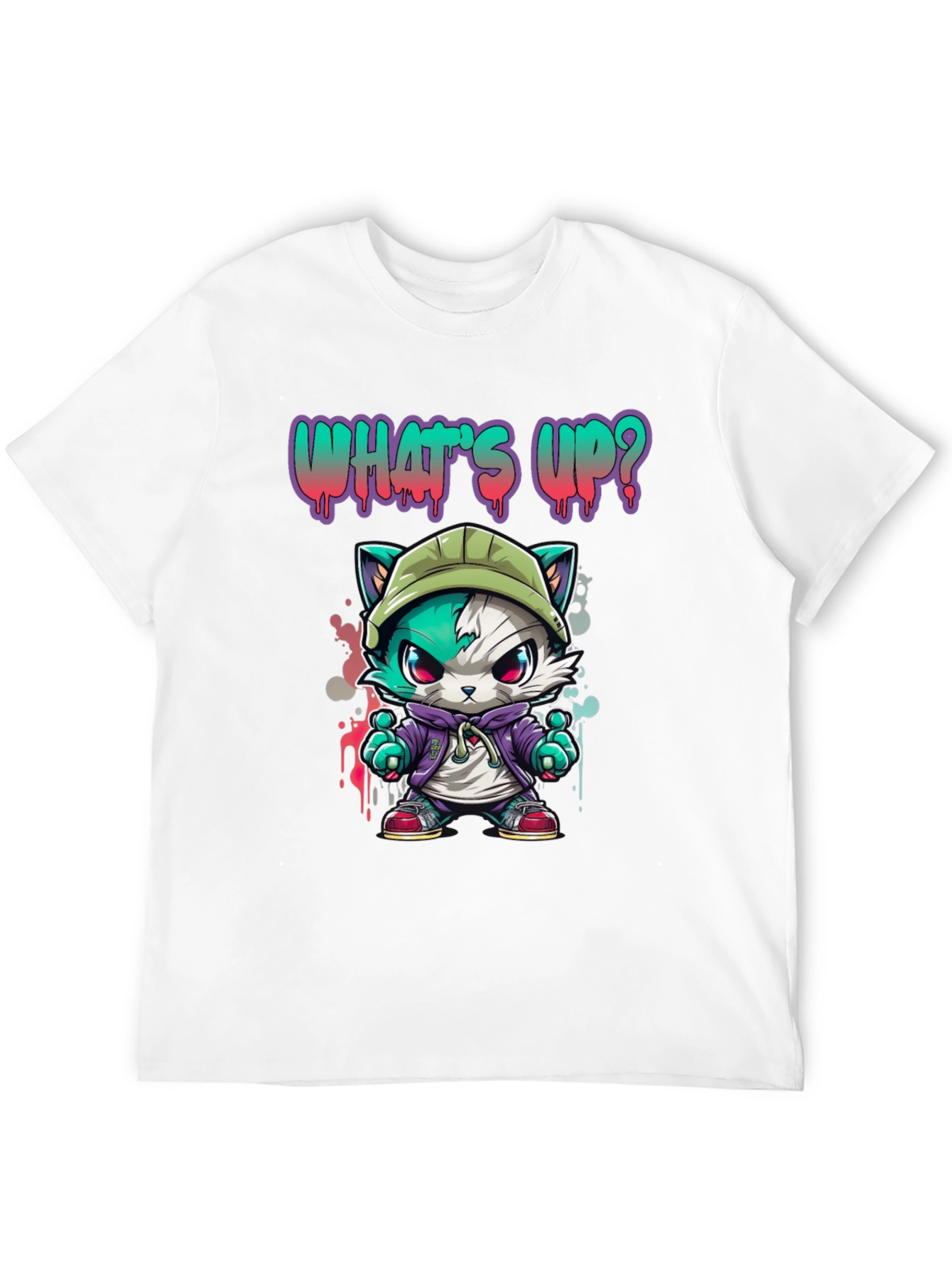 Cool Cat Graffiti T-Shirt - Urban Style
