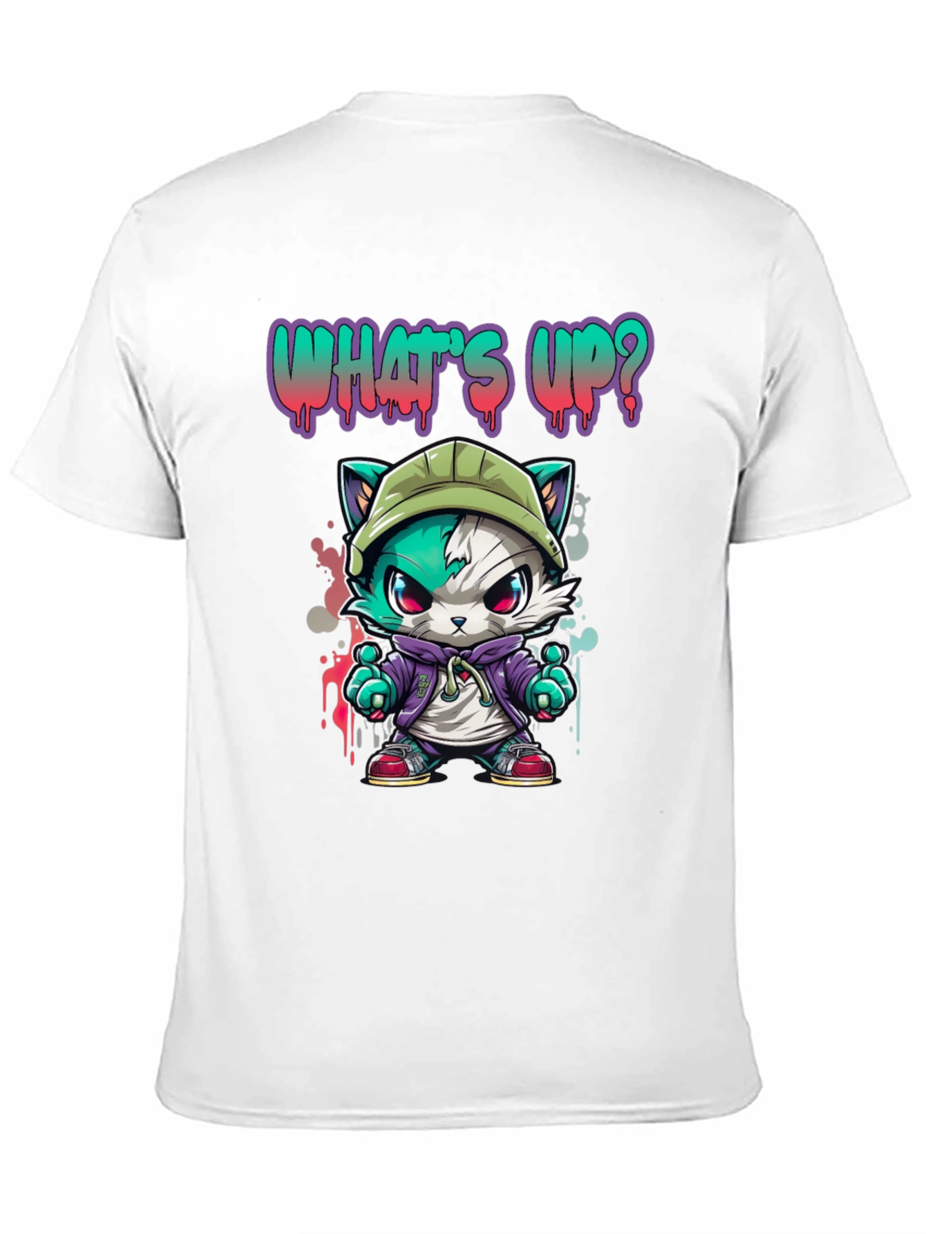 Cool Cat Graffiti T-Shirt - Urban Style