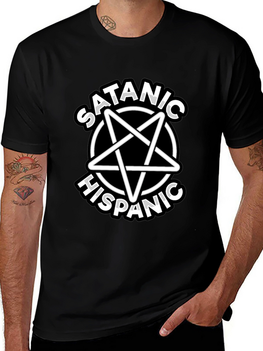 Satanic Hispanic T-Shirt - Black Graphic Tee
