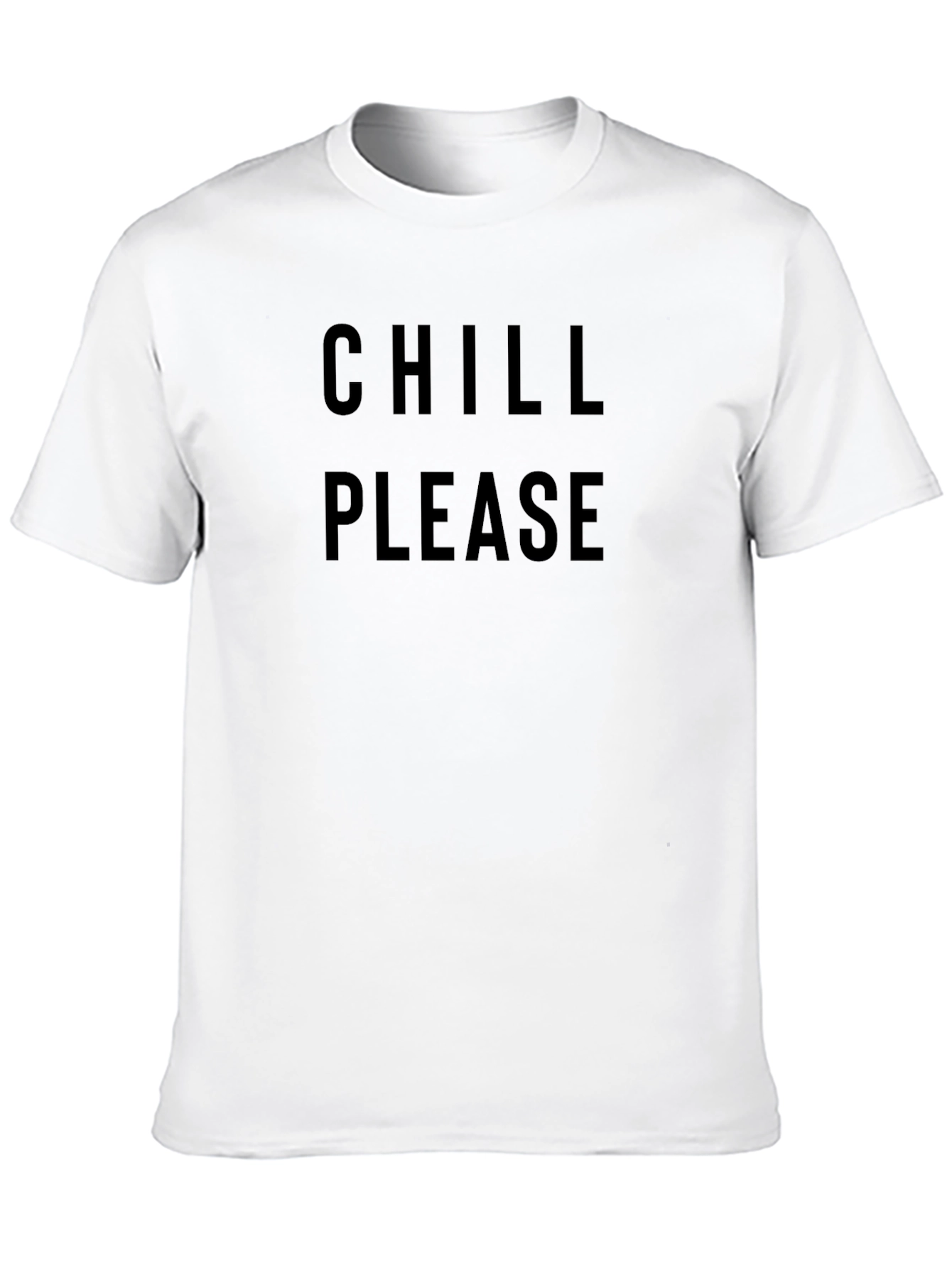 Chill Please Graphic Tee - Comfortable Black T-Shirt