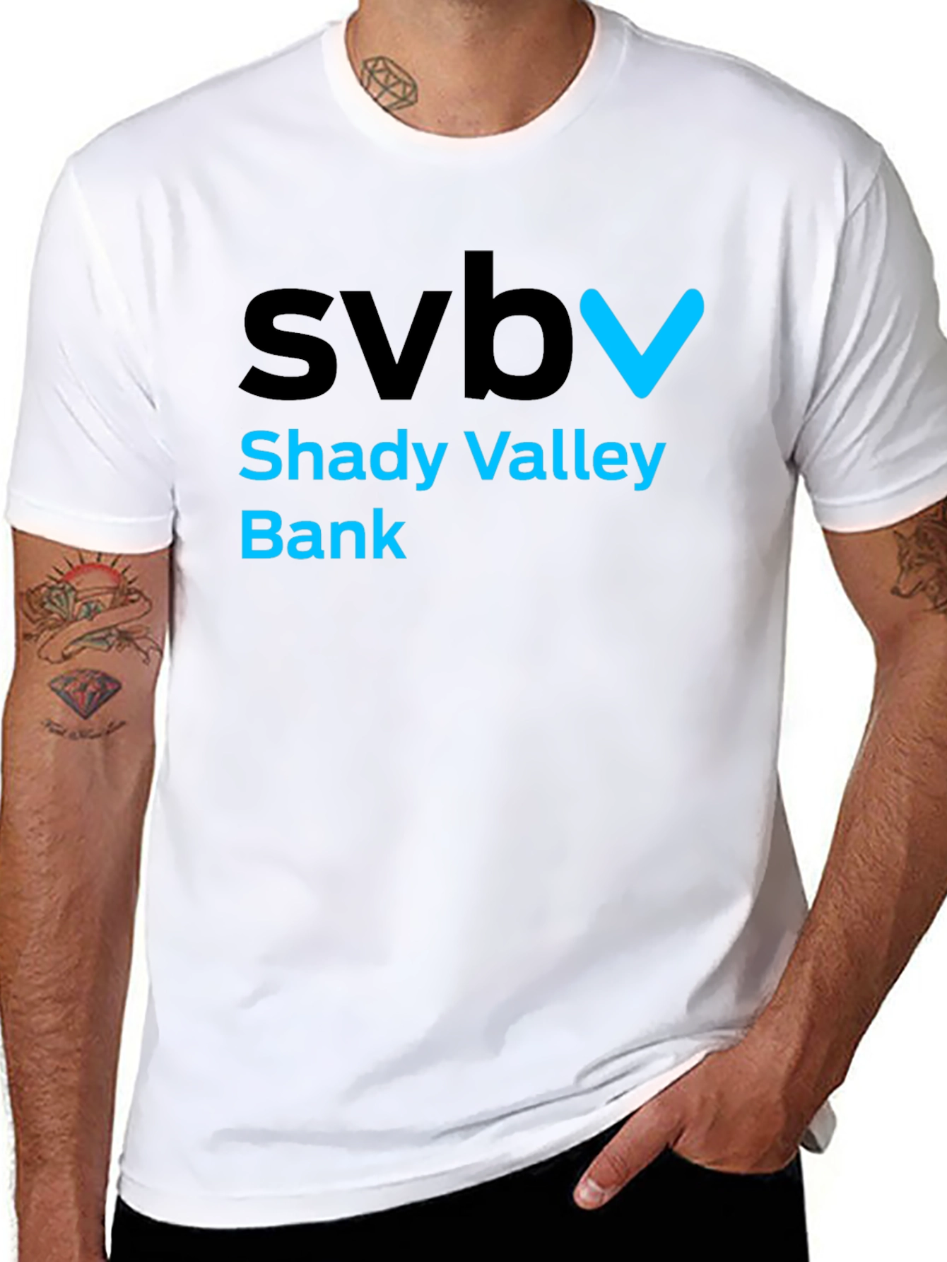 SVB Shady Valley Bank Graphic T-Shirt