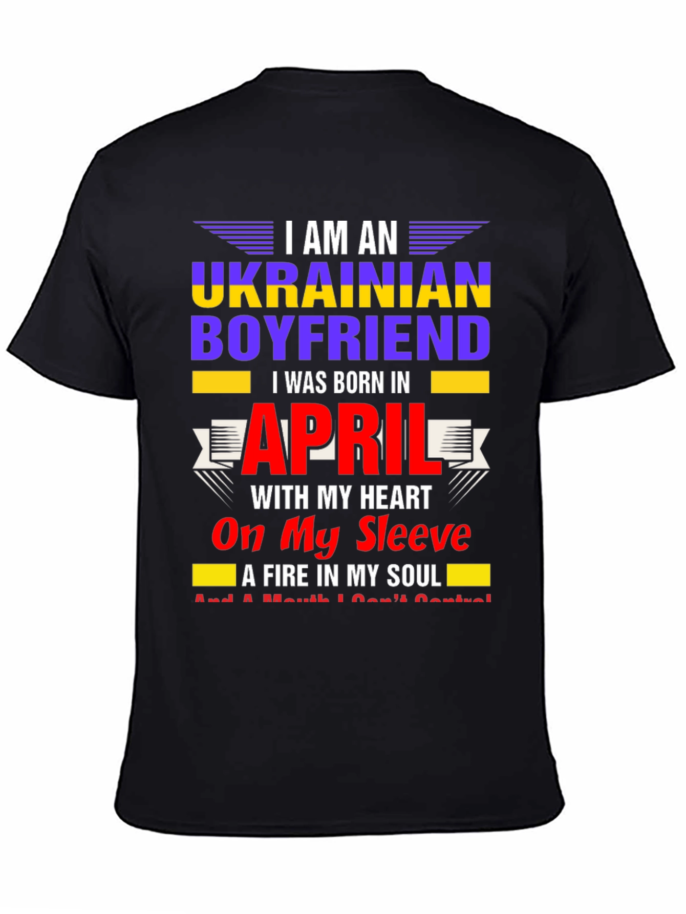 Ukrainian Boyfriend April Birthday T-Shirt