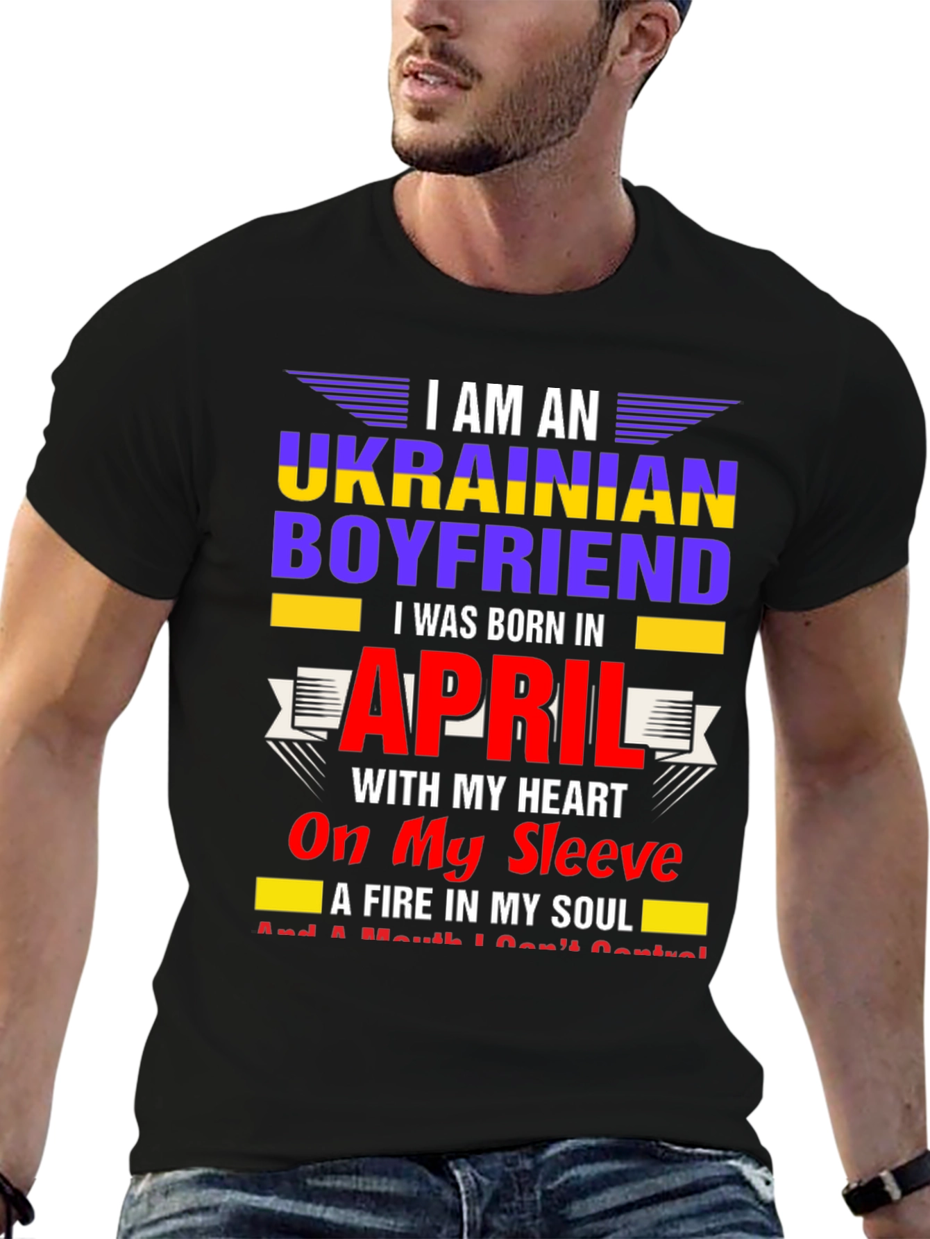 Ukrainian Boyfriend April Birthday T-Shirt