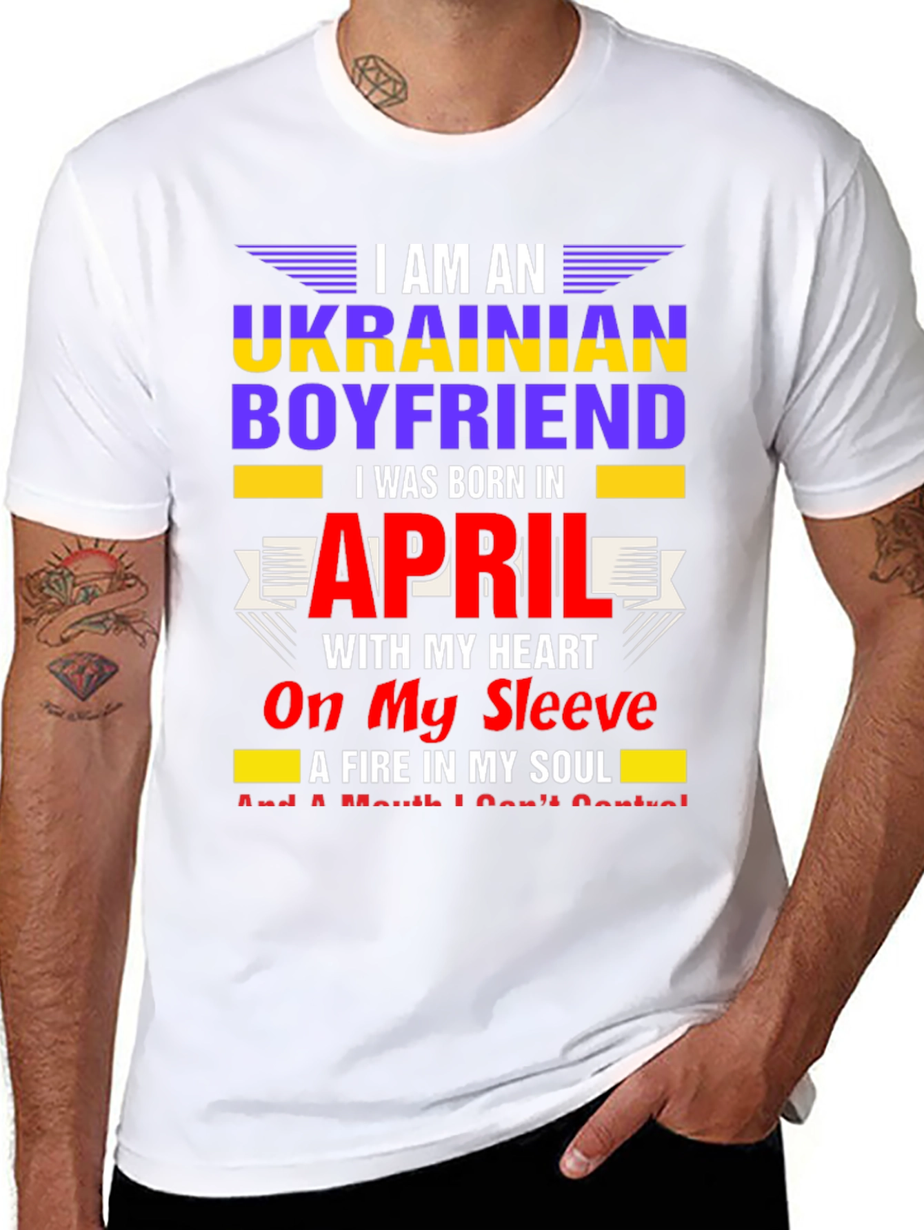 Ukrainian Boyfriend April Birthday T-Shirt