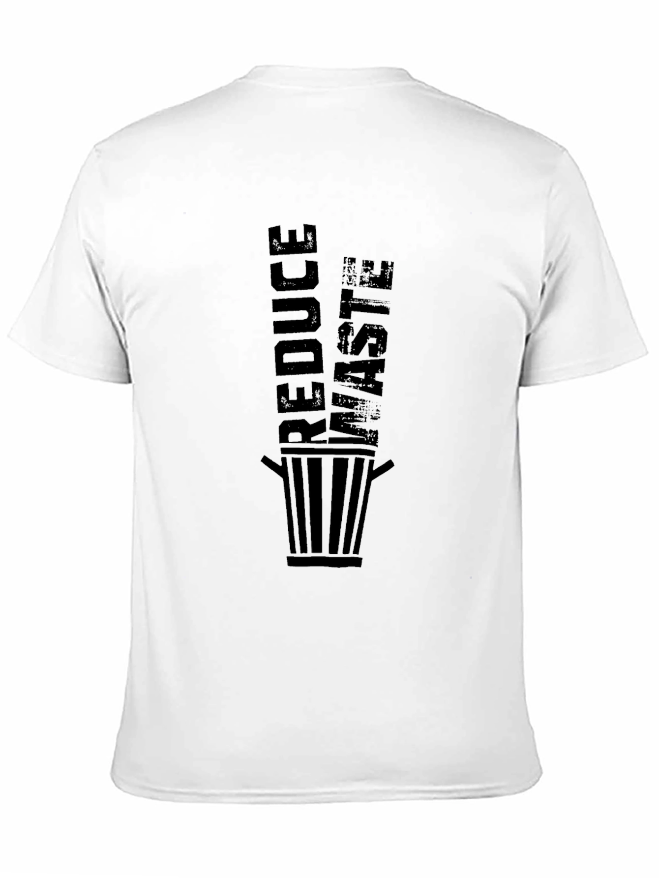 Reduce Waste Graphic Tee - Black Cotton T-Shirt