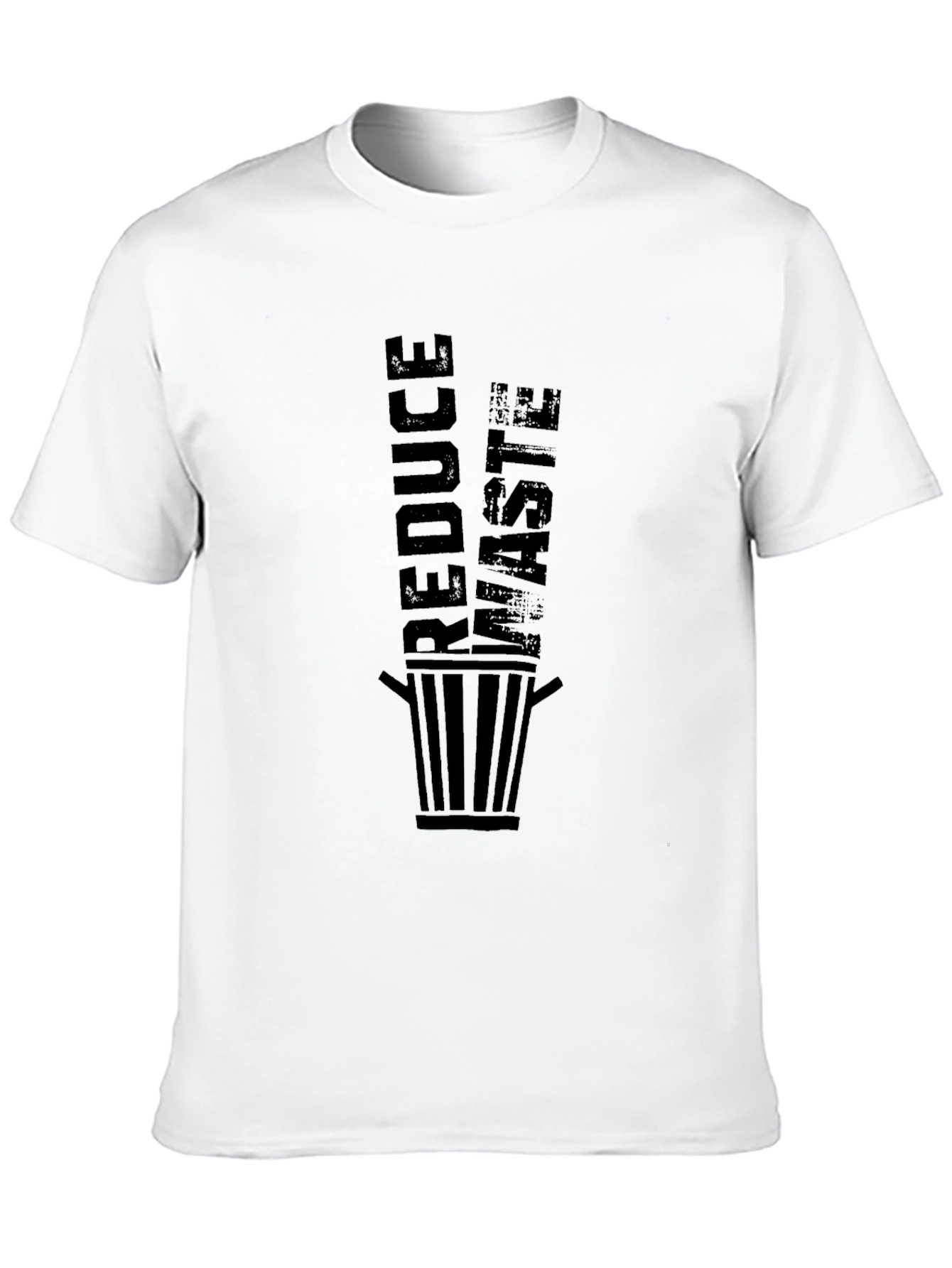 Reduce Waste Graphic Tee - Black Cotton T-Shirt
