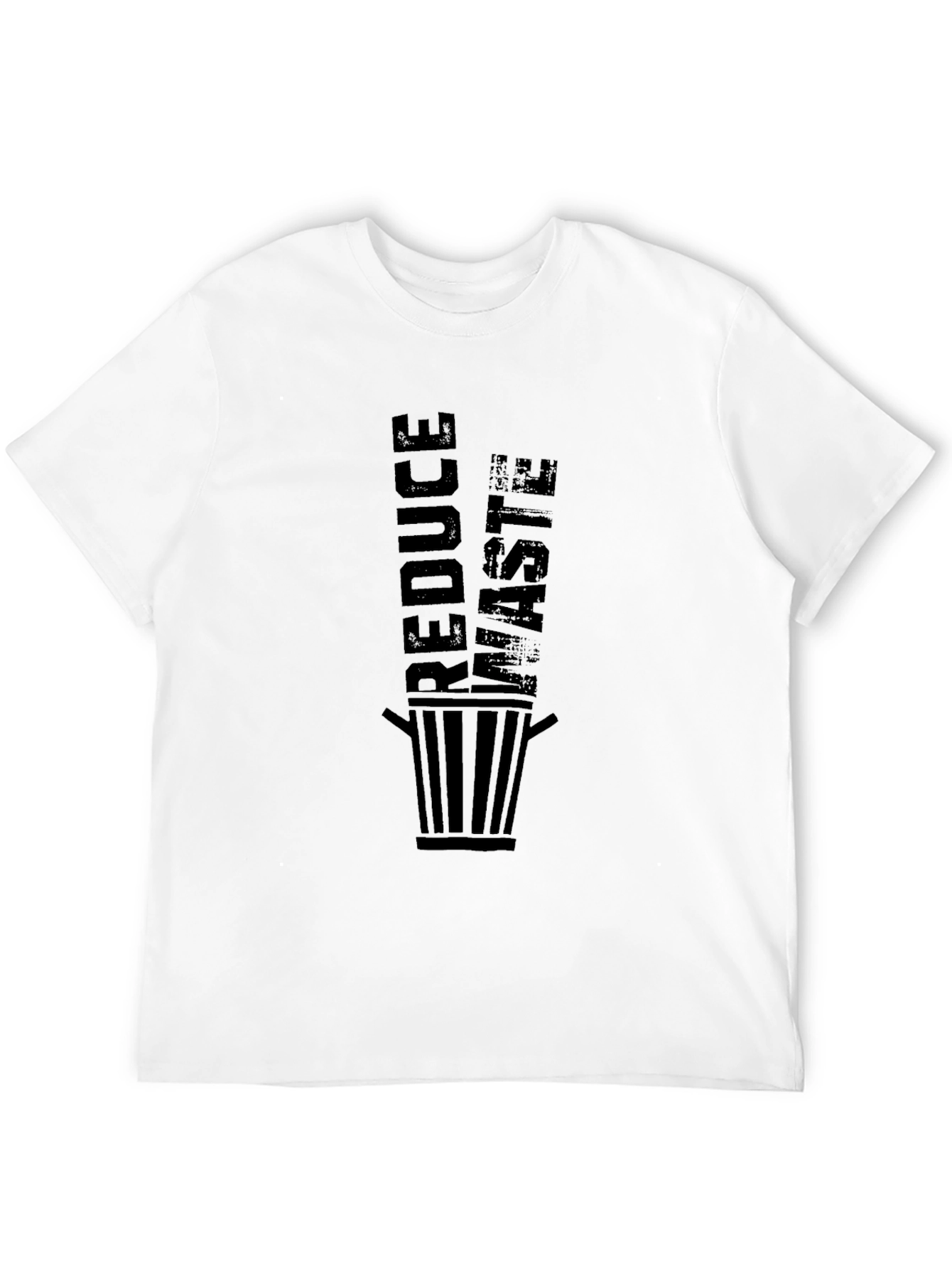 Reduce Waste Graphic Tee - Black Cotton T-Shirt