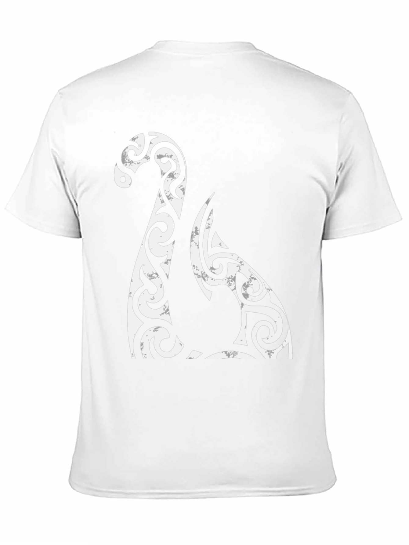 Tribal Dragon Graphic Tee - Black Cotton Blend T-Shirt