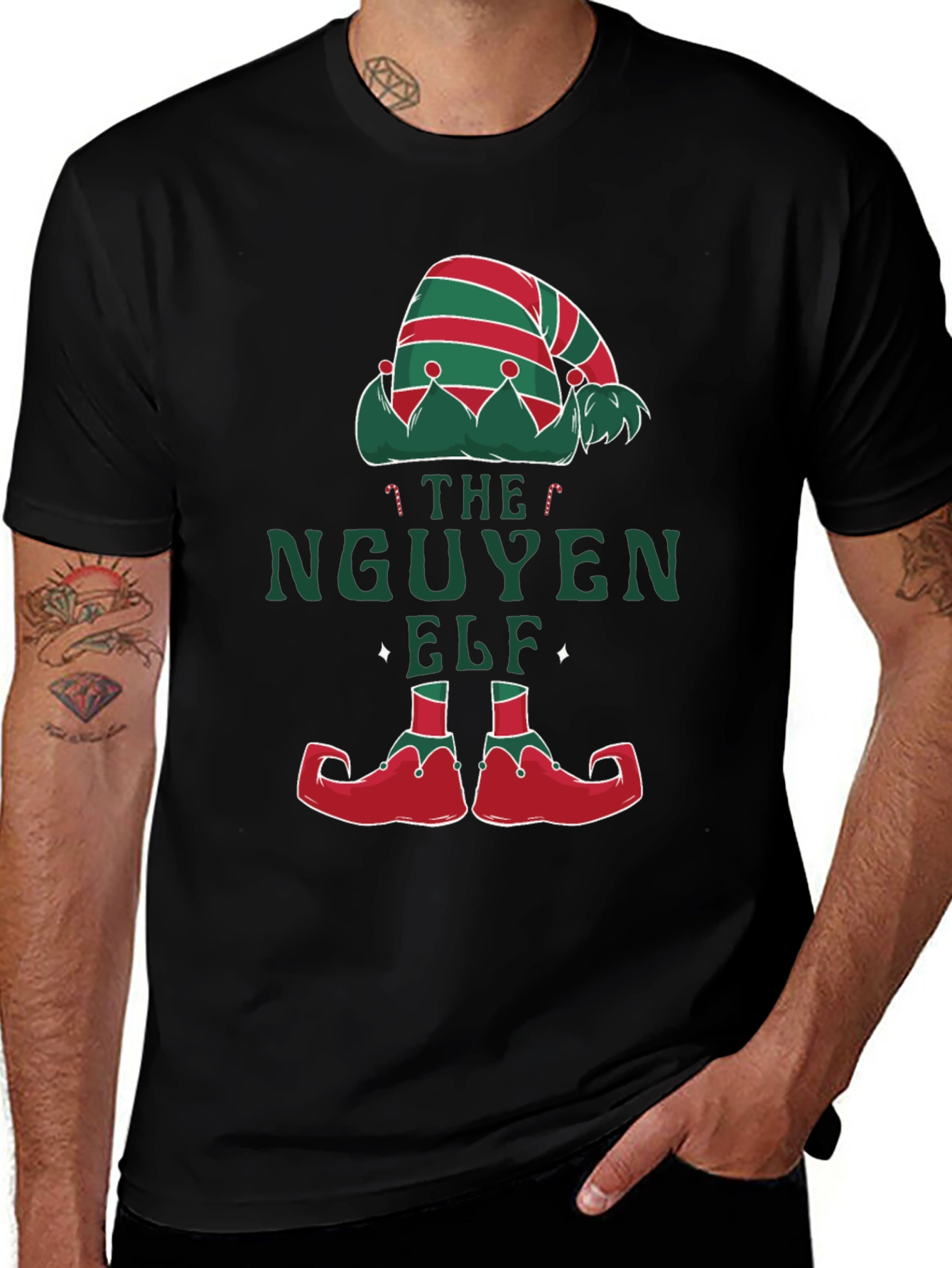 The Nguyen Elf Christmas T-Shirt Funny Holiday Tee