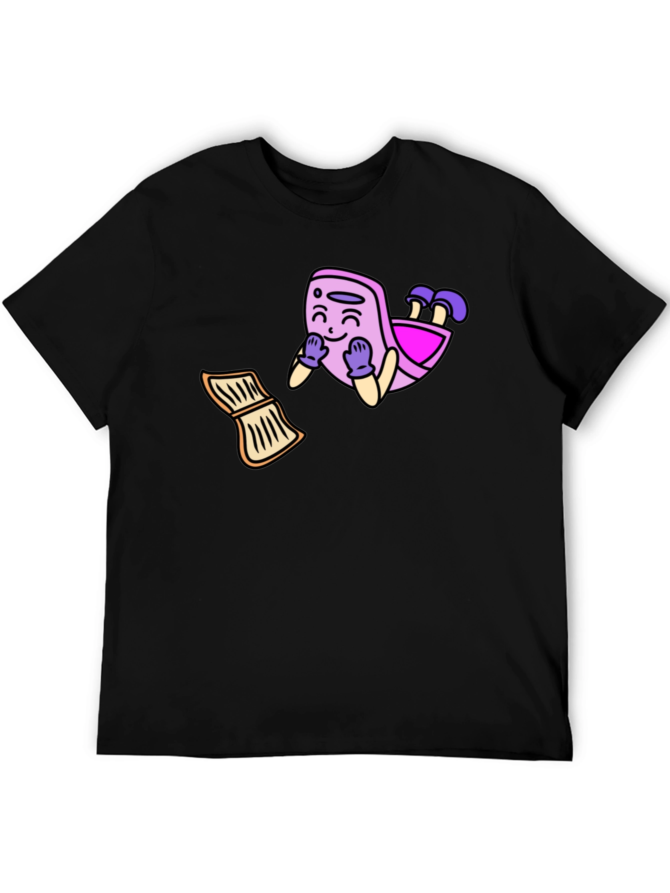 Cartoon Graphic Black T-Shirt
