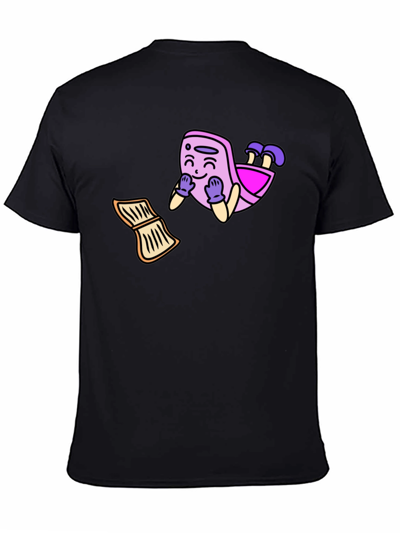 Cartoon Graphic Black T-Shirt
