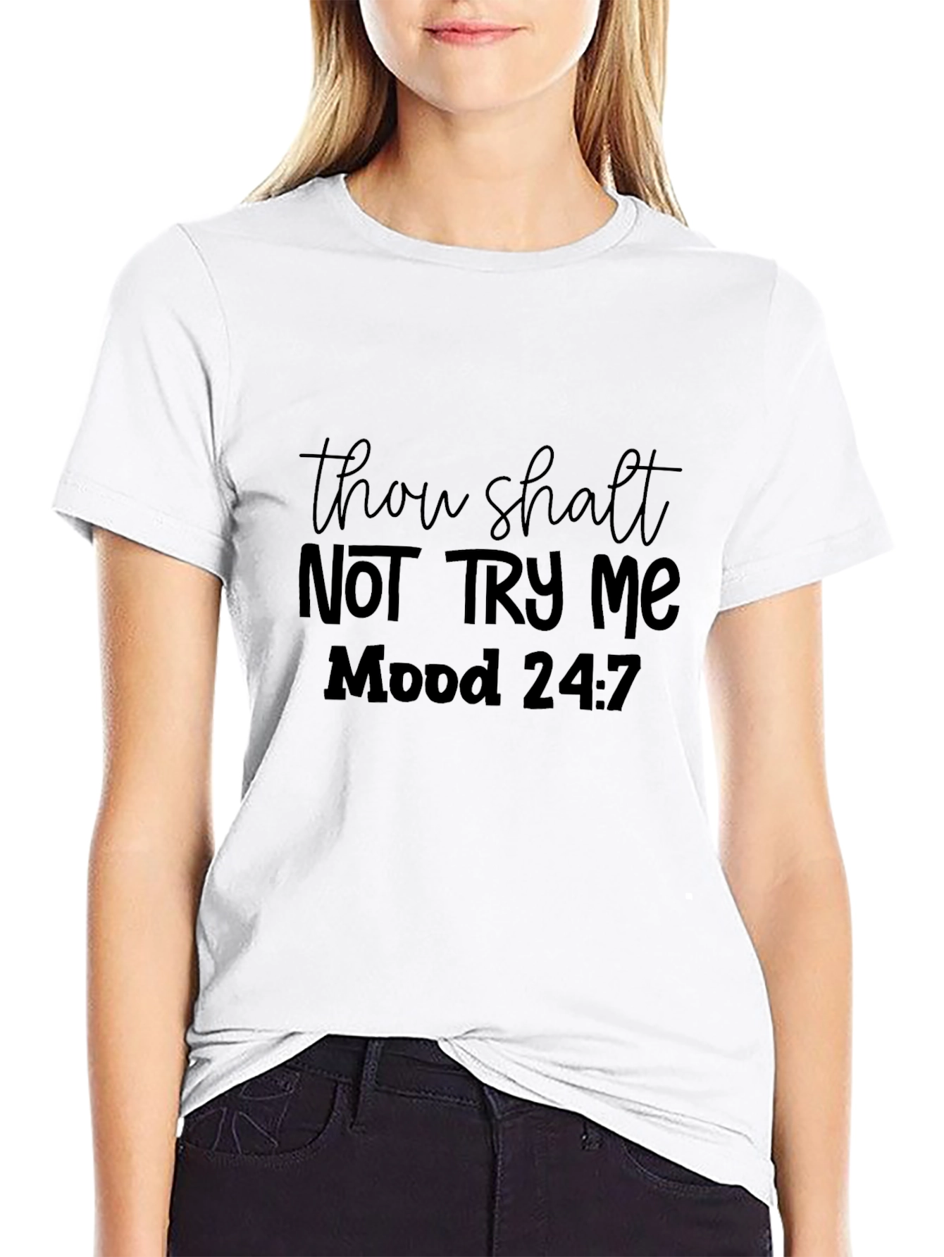Thou Shalt Not Try Me Black T-Shirt
