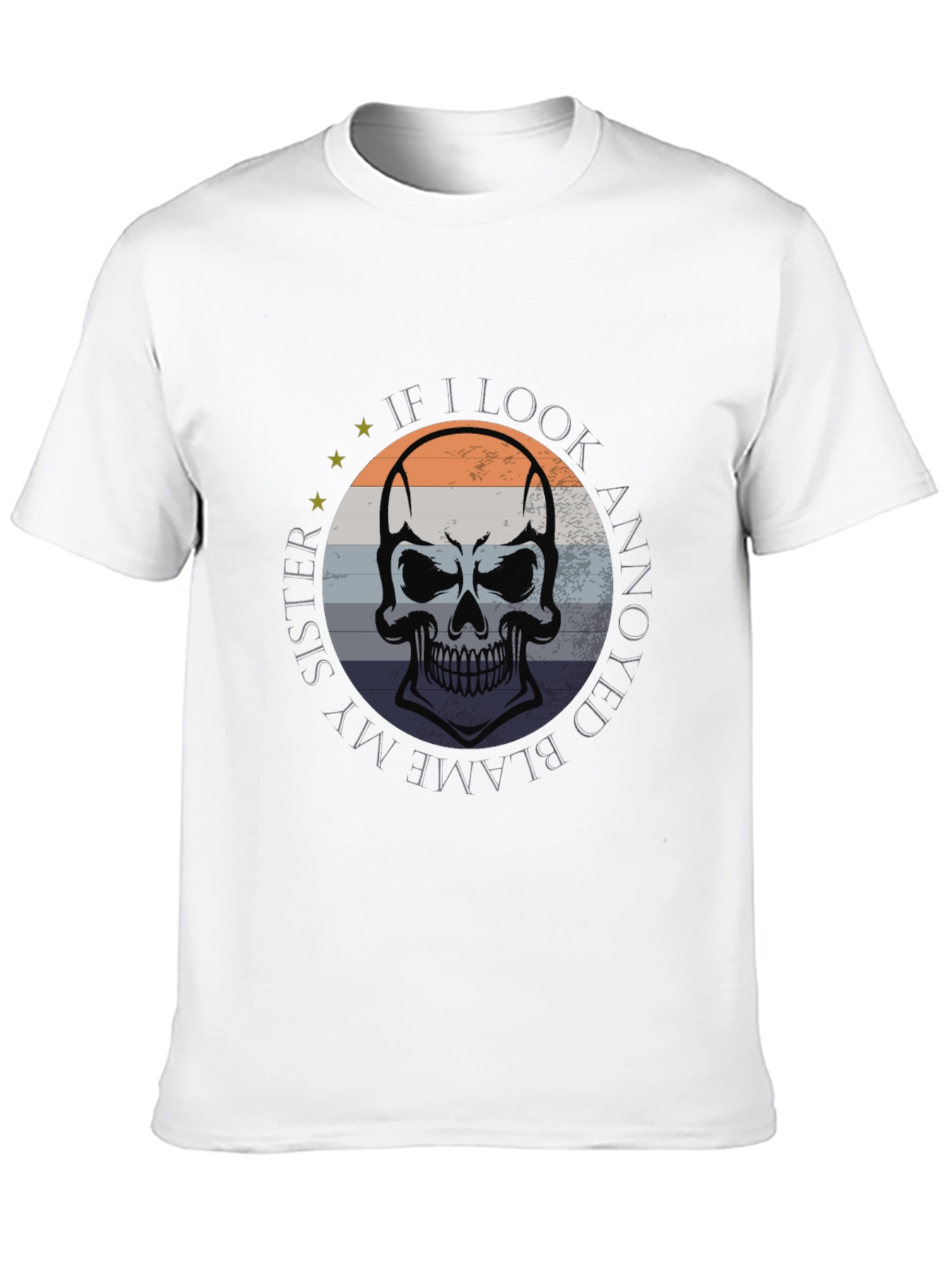 Blame My Sister Skull Graphic Tee