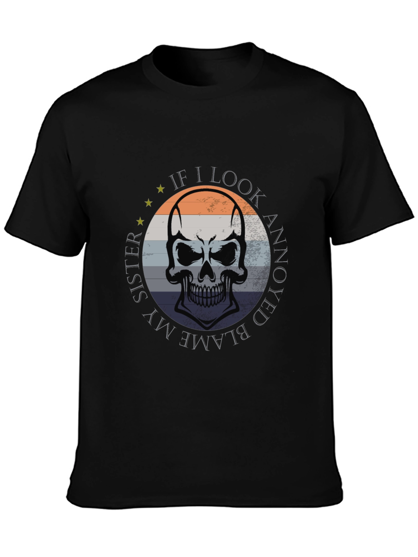 Blame My Sister Skull Graphic Tee