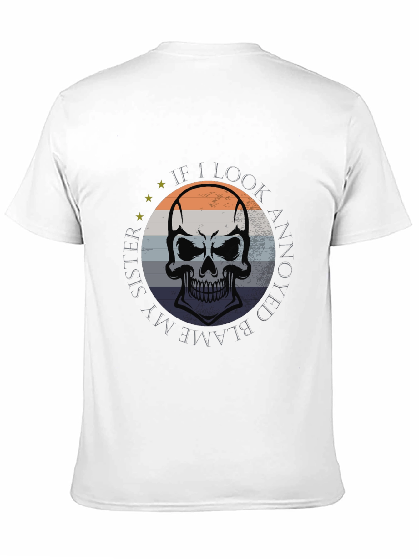 Blame My Sister Skull Graphic Tee