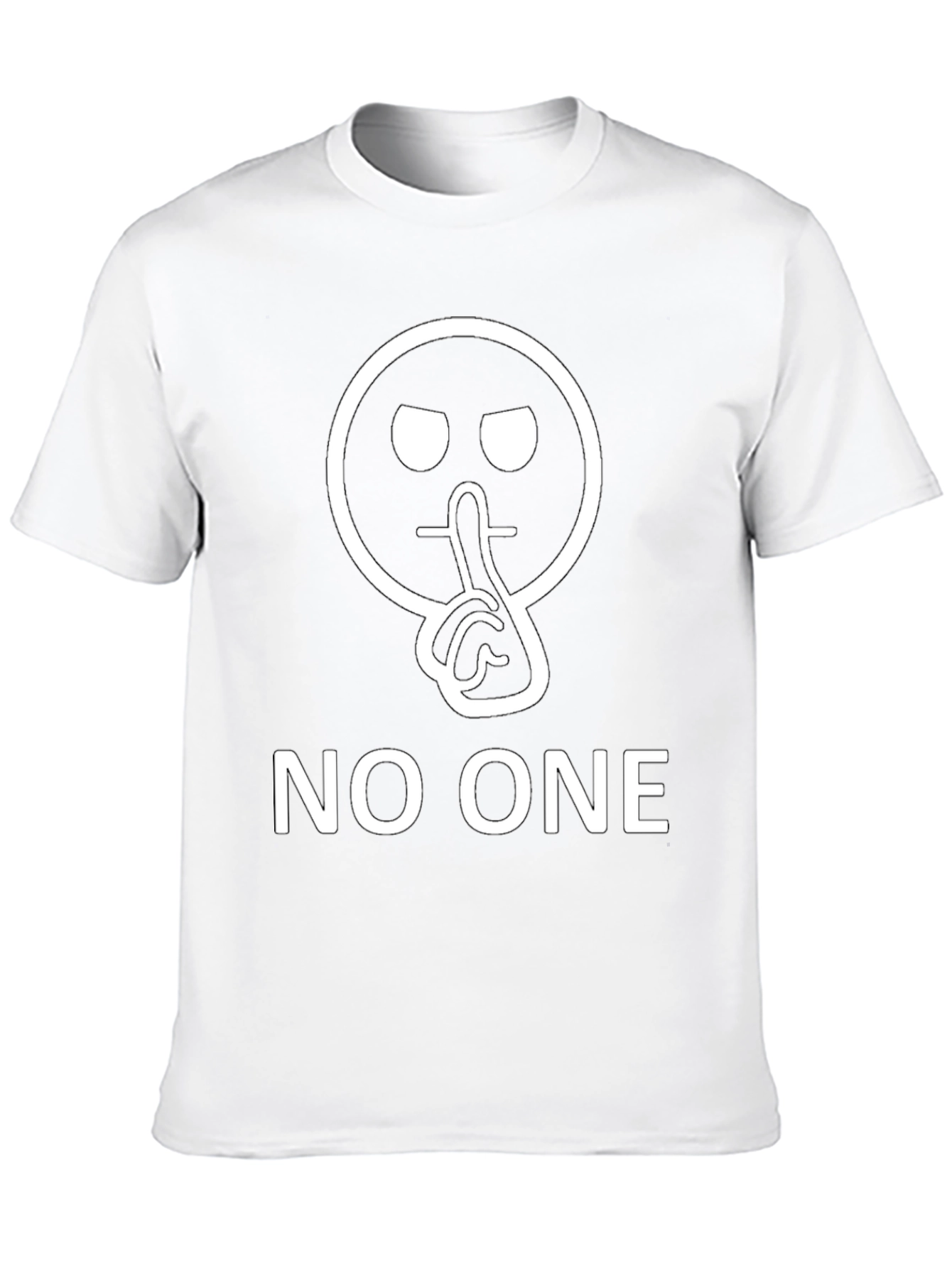Shhh! No One T-Shirt - Novelty Graphic Tee