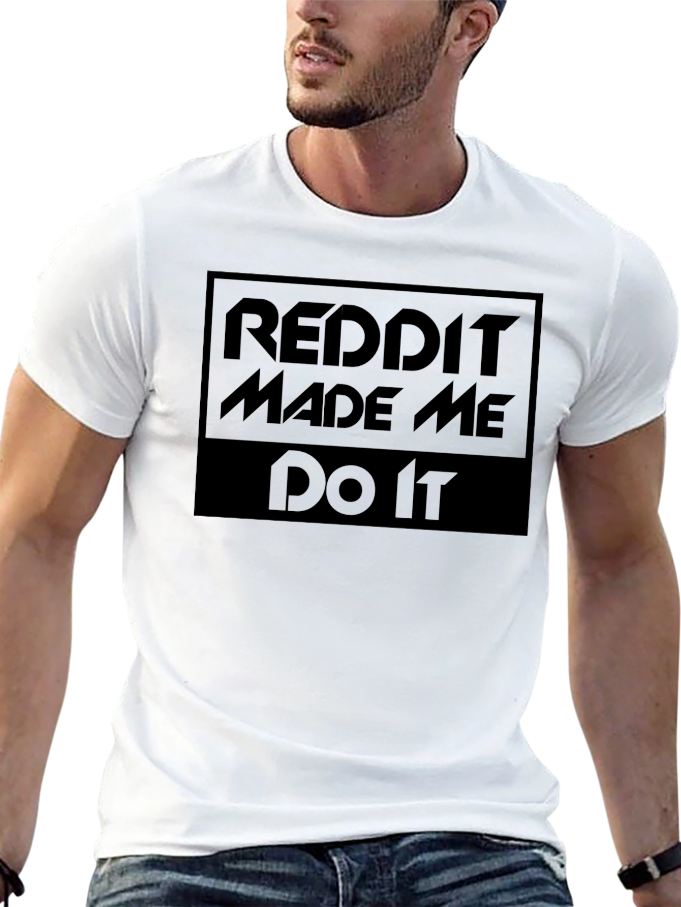 Reddit Made Me Do It - Black T-Shirt