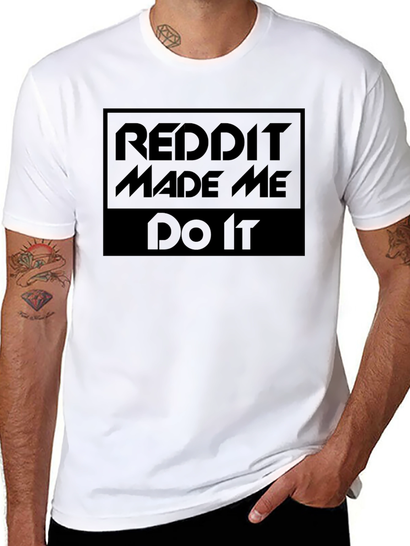 Reddit Made Me Do It - Black T-Shirt