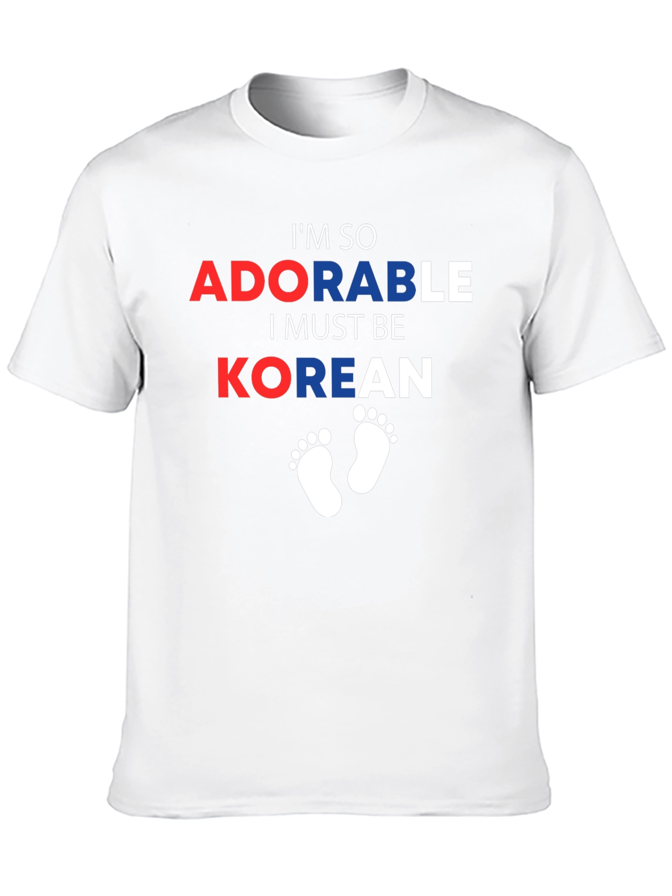 Adorable Korean Baby Footprints T-Shirt